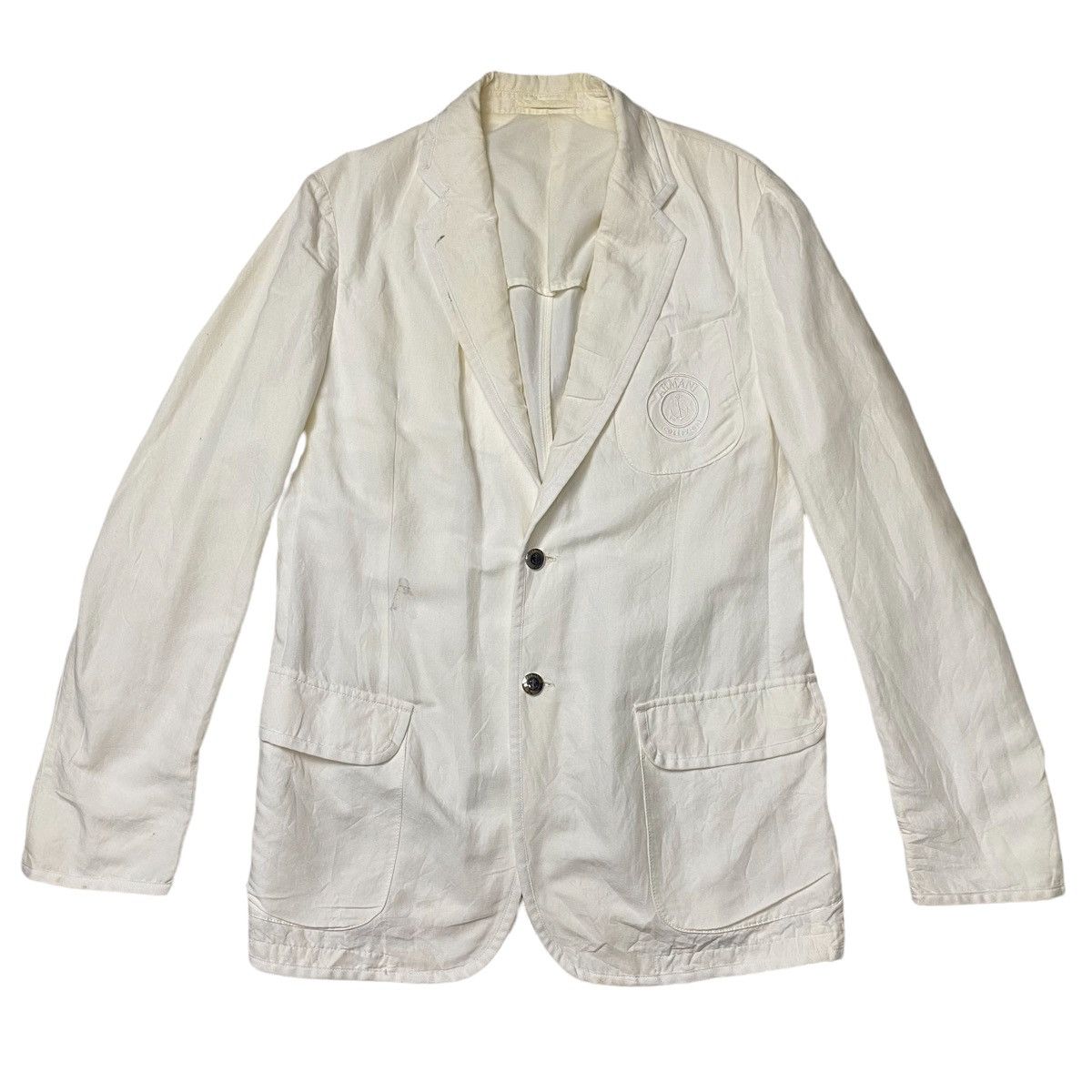 Armani × Vintage armani collezioni vintage white blazer Size 46L - 5 Thumbnail