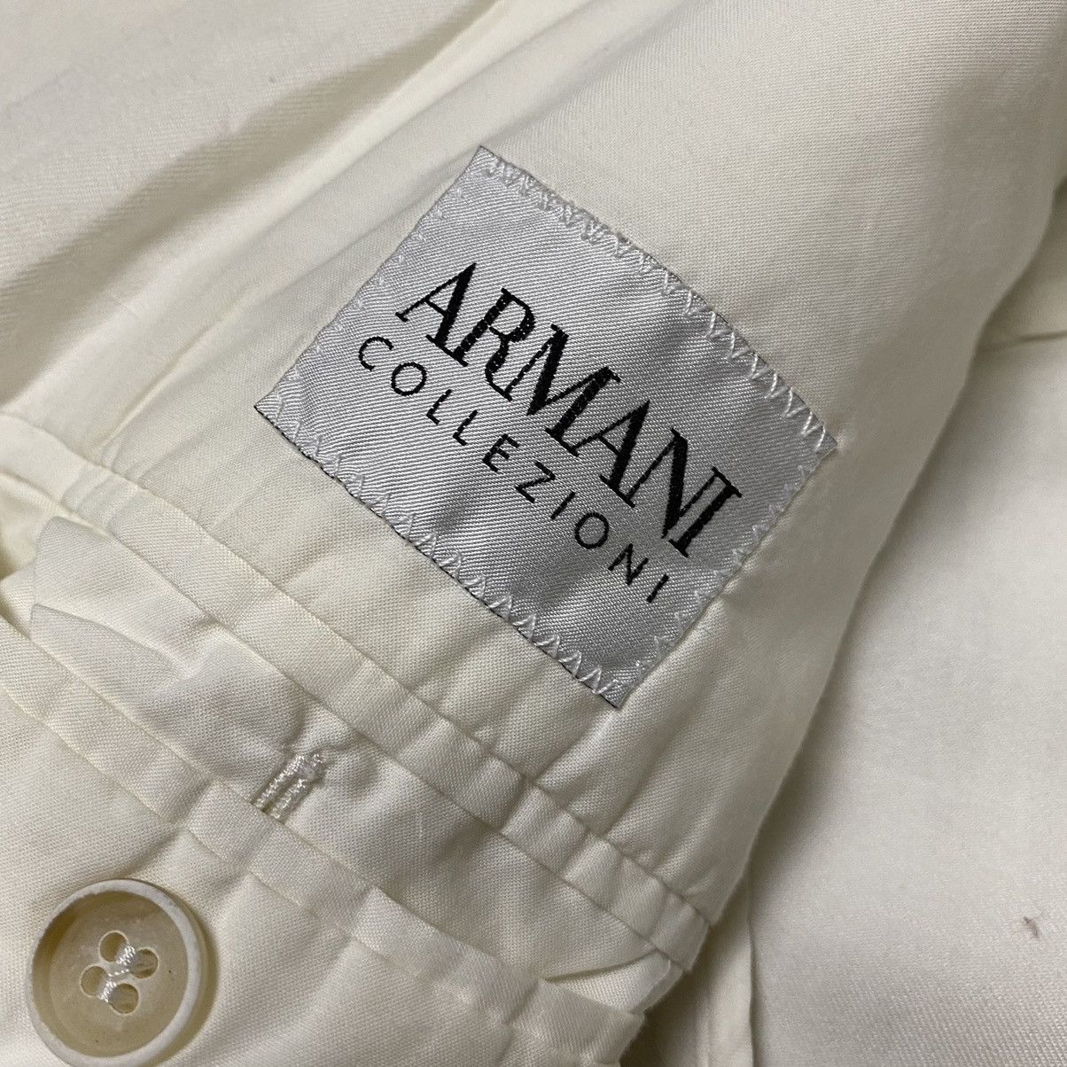 Armani × Vintage armani collezioni vintage white blazer Size 46L - 8 Thumbnail