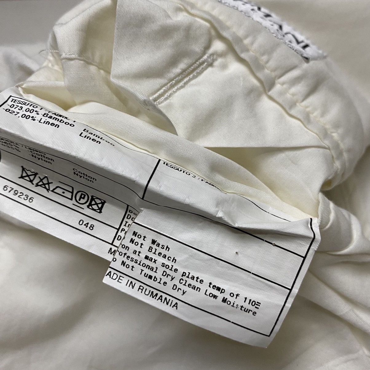 Armani × Vintage armani collezioni vintage white blazer Size 46L - 9 Thumbnail