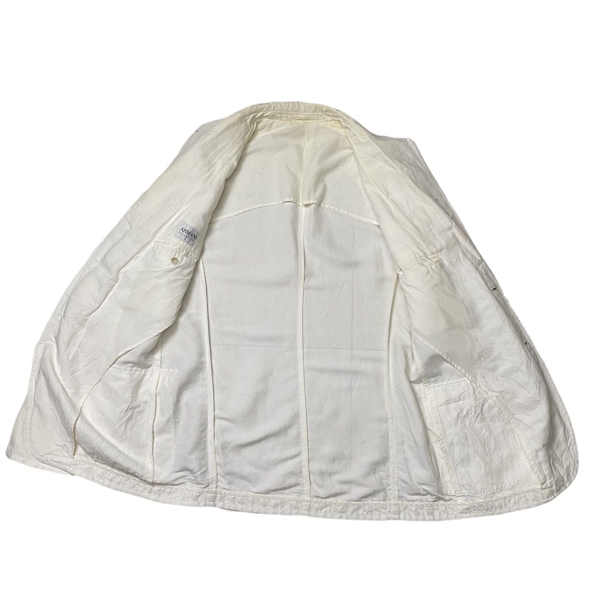 Armani × Vintage armani collezioni vintage white blazer Size 46L - 10 Thumbnail
