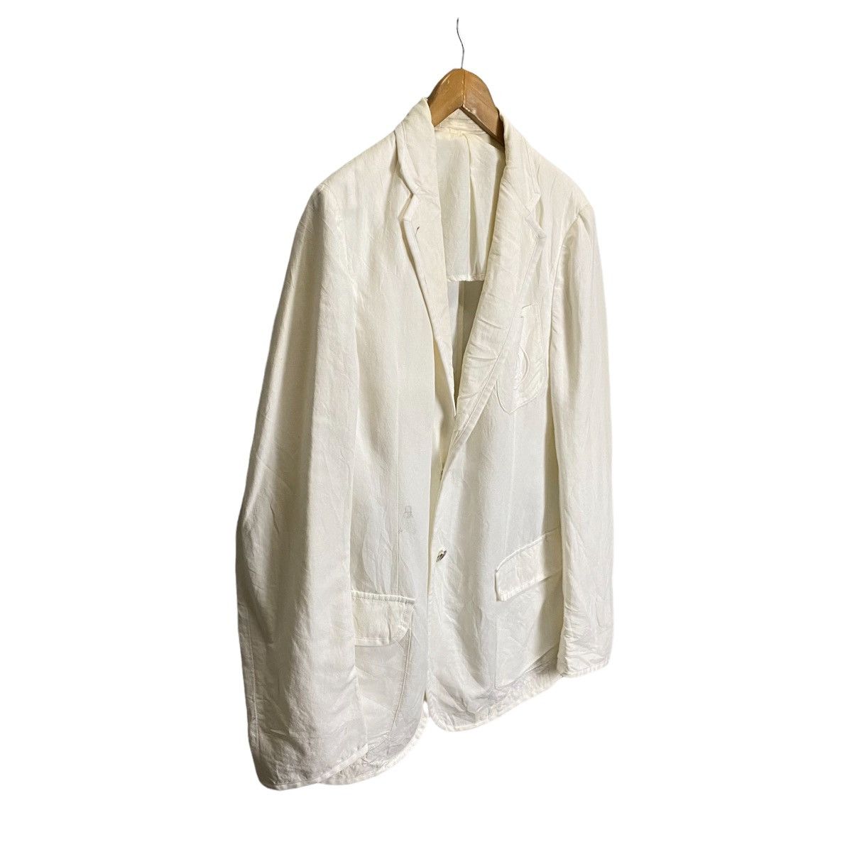 Armani × Vintage armani collezioni vintage white blazer Size 46L - 4 Thumbnail
