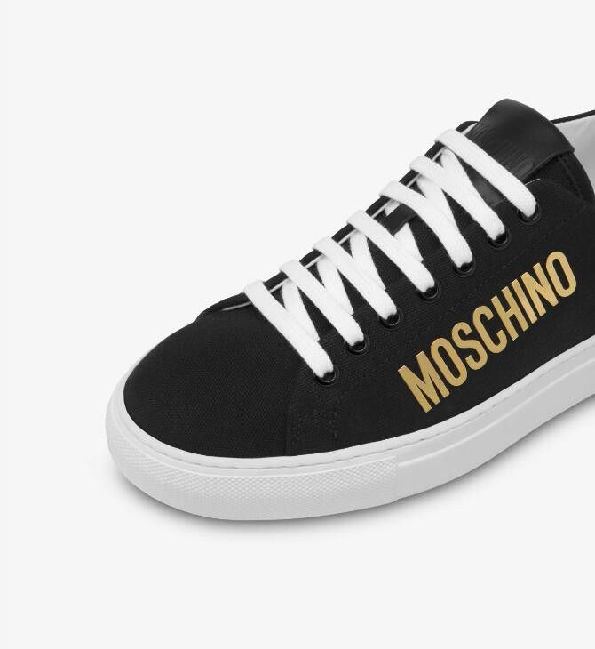 Moschino BNWT AW22 MOSCHINO CANVAS SNEAKERS WITH METAL LOGO 40 Size US 7 / EU 40 - 8 Thumbnail