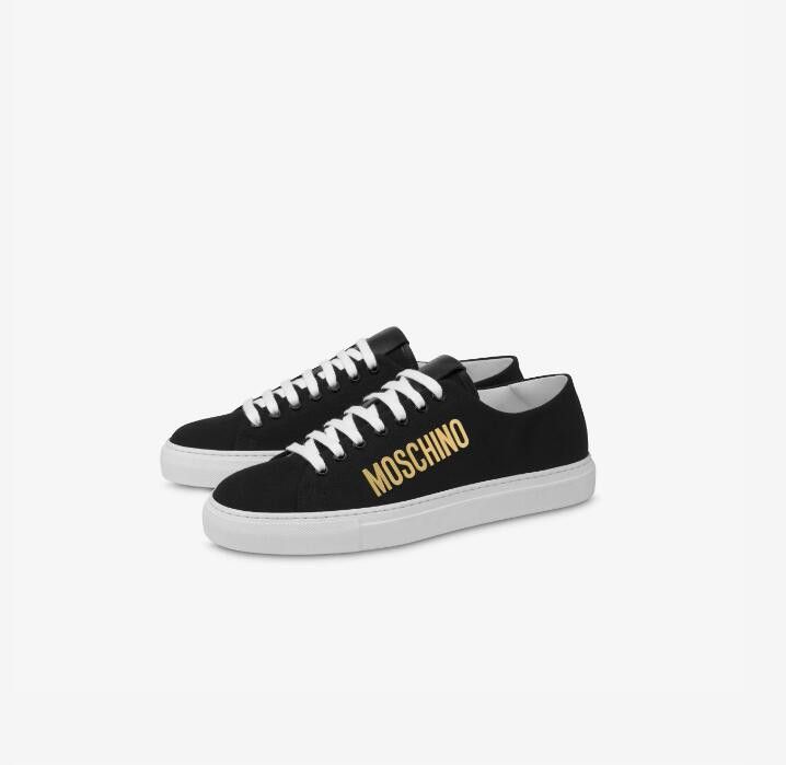 Moschino BNWT AW22 MOSCHINO CANVAS SNEAKERS WITH METAL LOGO 40 Size US 7 / EU 40 - 7 Thumbnail