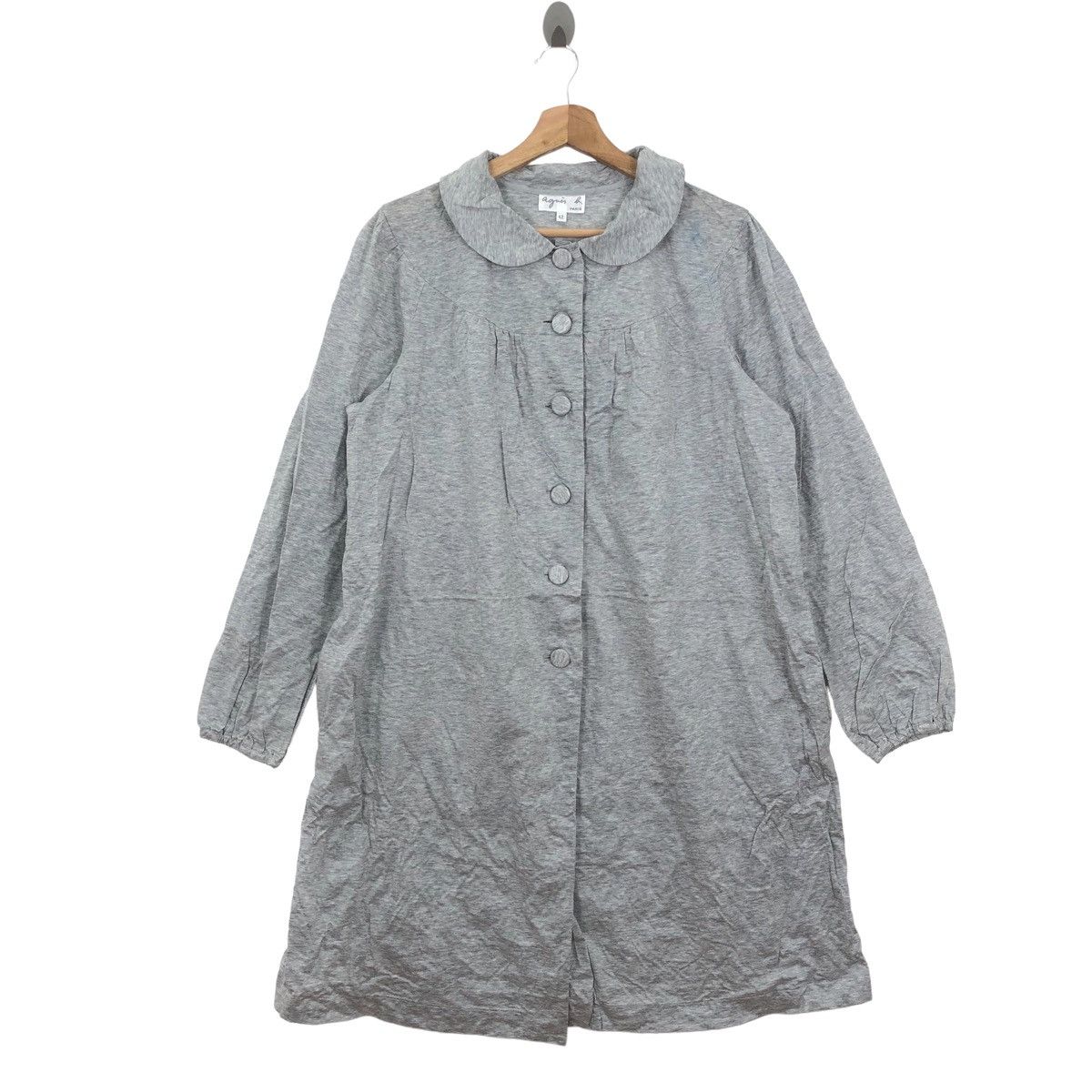 Designer AGNES B HOMME PARIS Full Button Long Parka