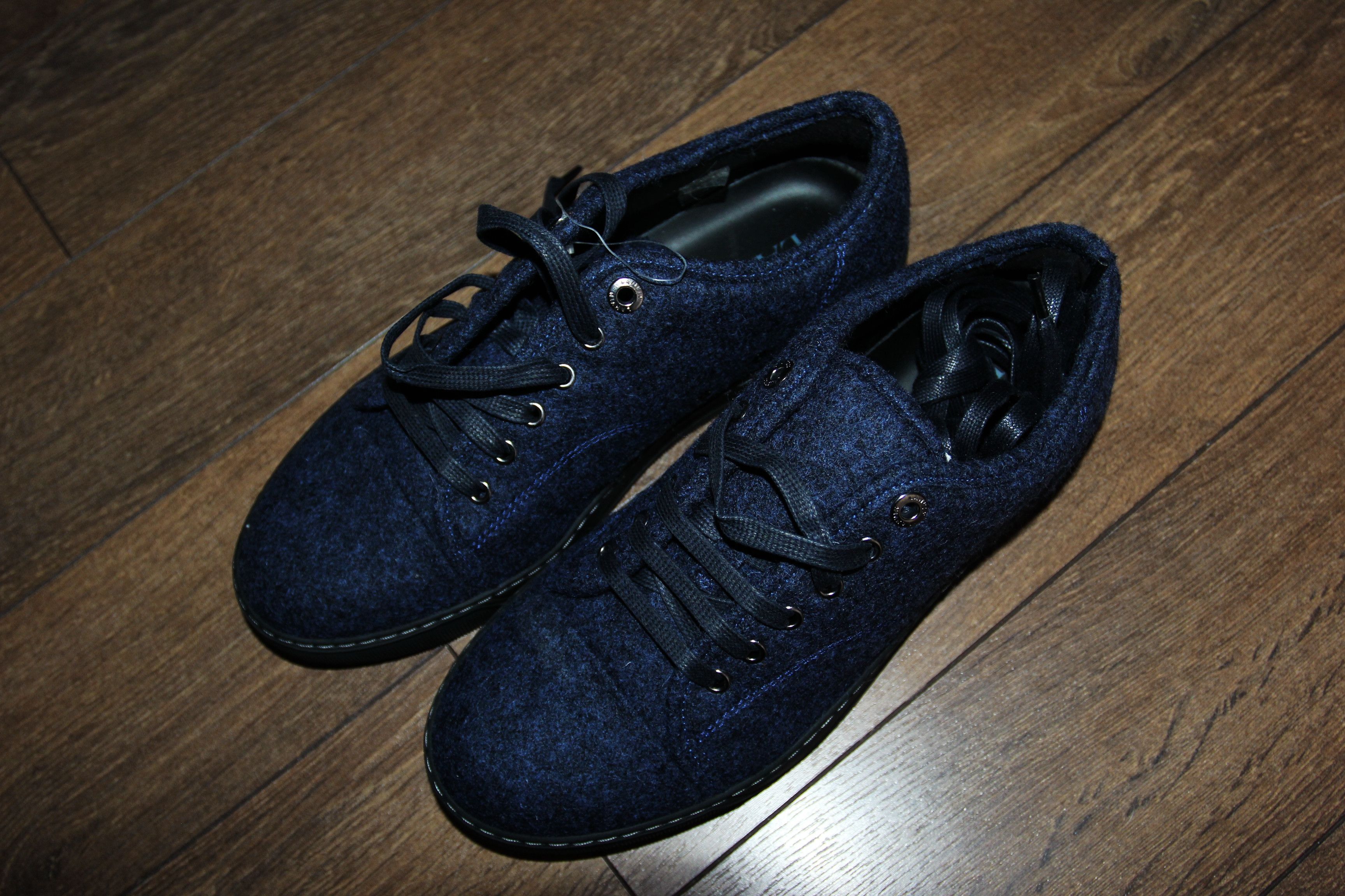 Lanvin BNWT AW22 LANVIN DBB1 FELT LOW TOP SNEAKERS 39 Size US 6 / EU 39 - 2 Thumbnail