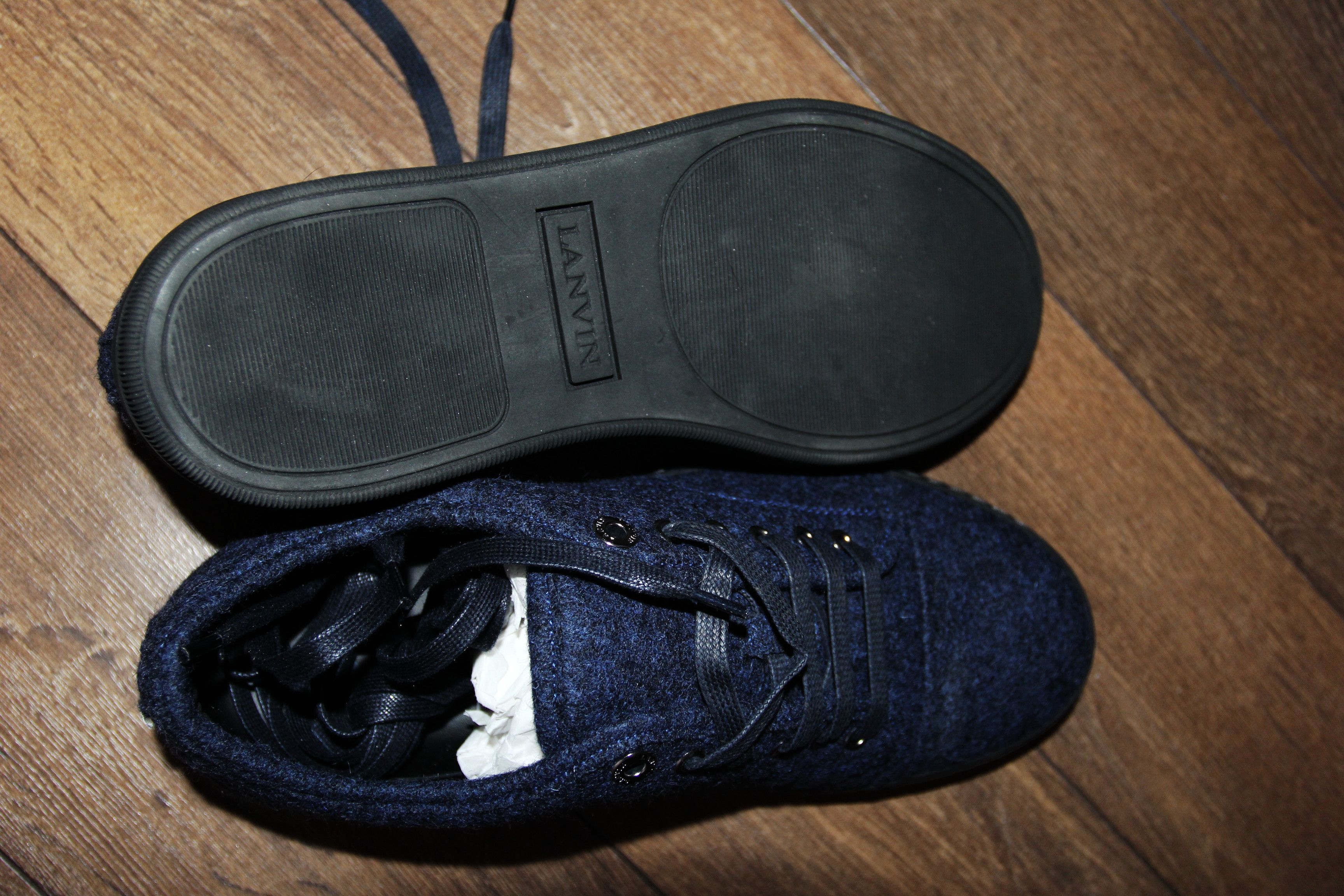Lanvin BNWT AW22 LANVIN DBB1 FELT LOW TOP SNEAKERS 39 Size US 6 / EU 39 - 4 Thumbnail