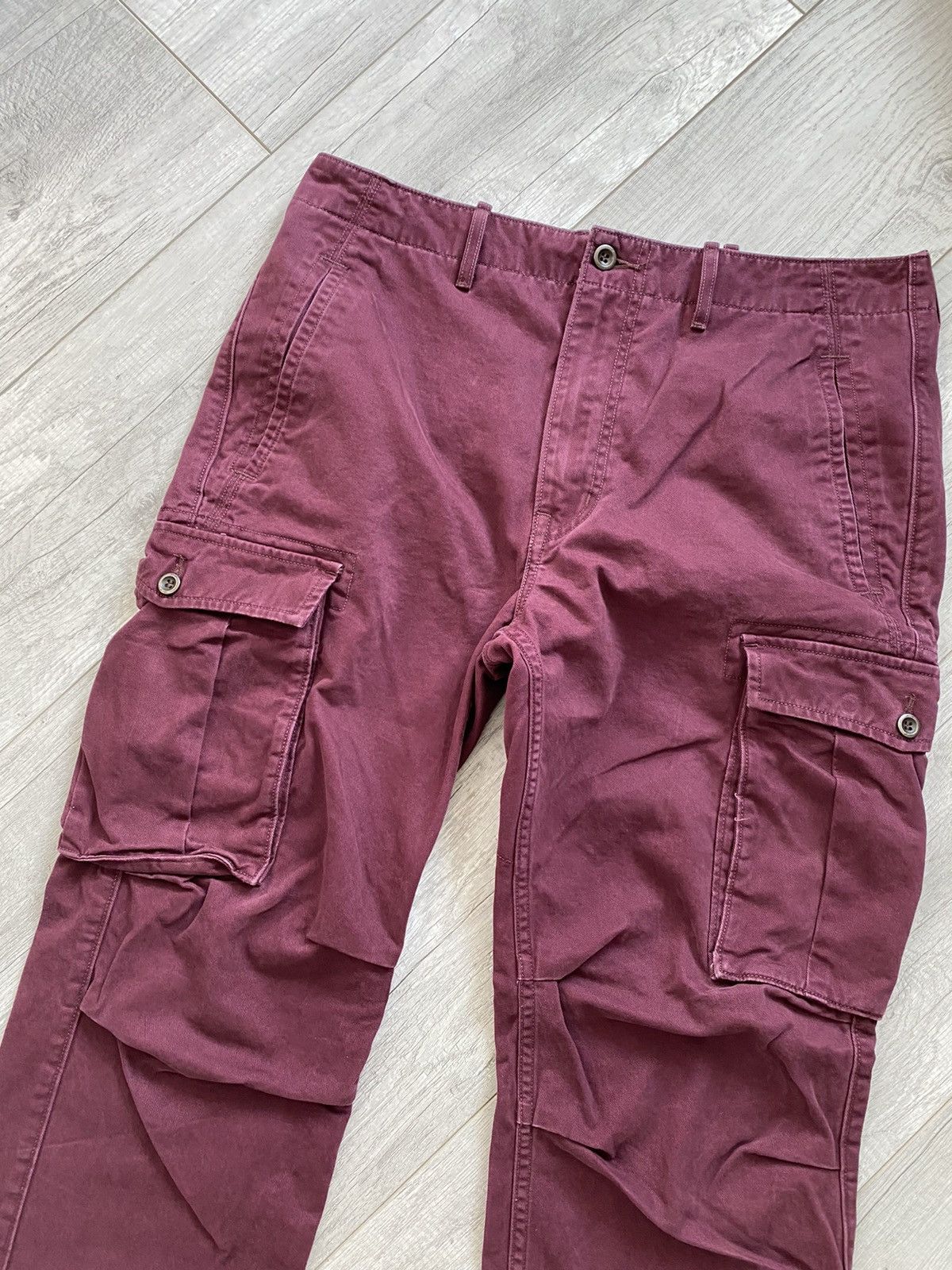 Levi's × Levi's Made & Crafted Levi’s Strauss white tab Maroon Cargo Pants Size US 32 / EU 48 - 12 Thumbnail