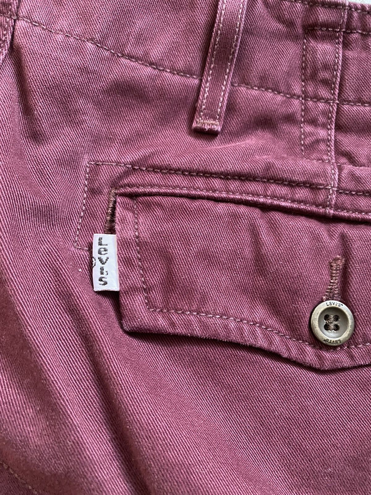 Levi's × Levi's Made & Crafted Levi’s Strauss white tab Maroon Cargo Pants Size US 32 / EU 48 - 5 Thumbnail