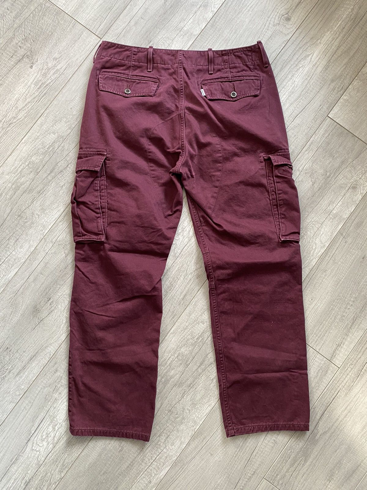 Levi's × Levi's Made & Crafted Levi’s Strauss white tab Maroon Cargo Pants Size US 32 / EU 48 - 3 Thumbnail