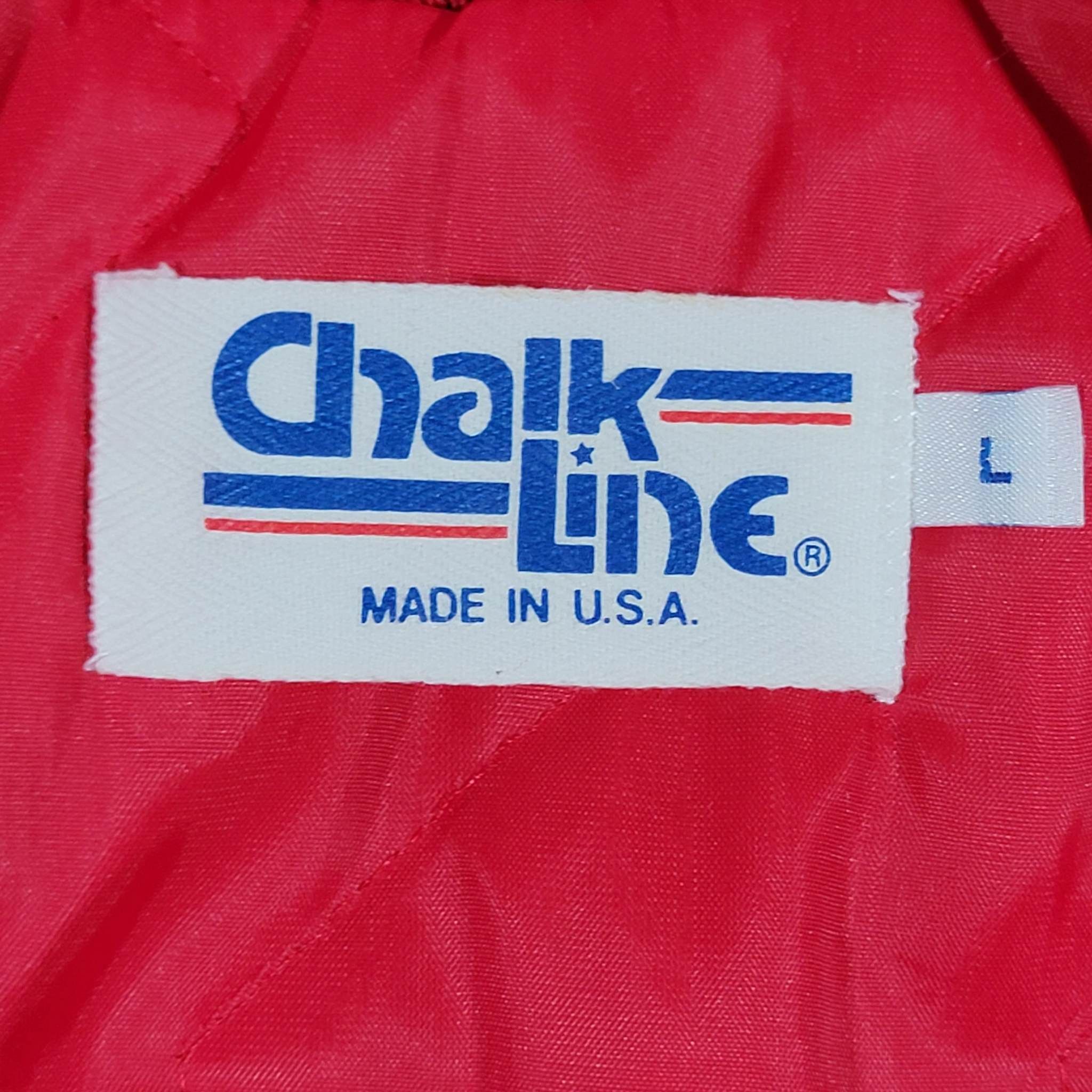 Vintage Harvard Crimson Vintage 80s Chalk Line Satin Bomber Jacket Size US L / EU 52-54 / 3 - 5 Thumbnail