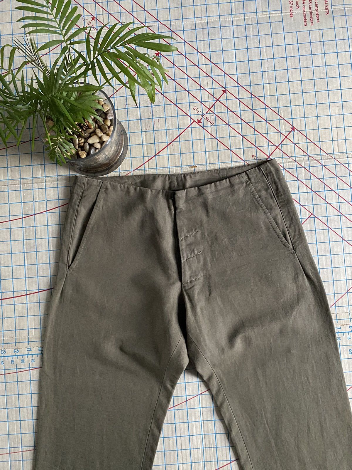 Maison Margiela Mcqueen Trousers - Green Linen