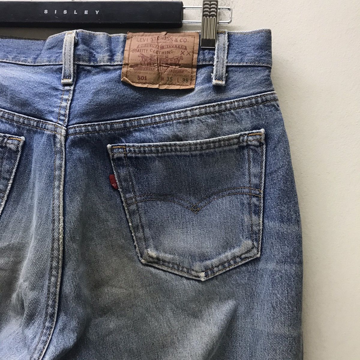 Levi's Vintage 80s Levis 501 Destroy Distressed Dirty Zigzag Jeans Size US 34 / EU 50 - 12 Thumbnail