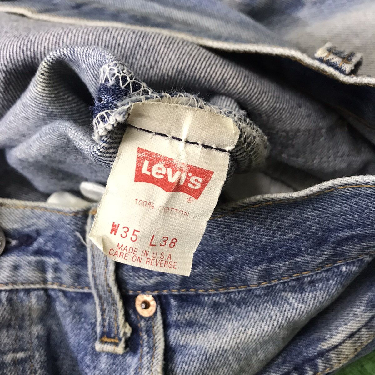 Levi's Vintage 80s Levis 501 Destroy Distressed Dirty Zigzag Jeans Size US 34 / EU 50 - 19 Thumbnail