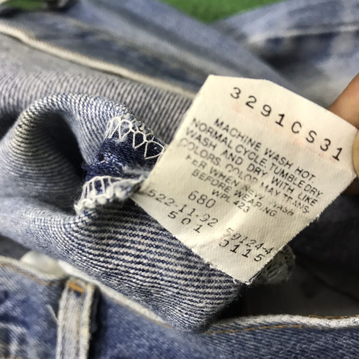 Levi's Vintage 80s Levis 501 Destroy Distressed Dirty Zigzag Jeans Size US 34 / EU 50 - 20 Thumbnail