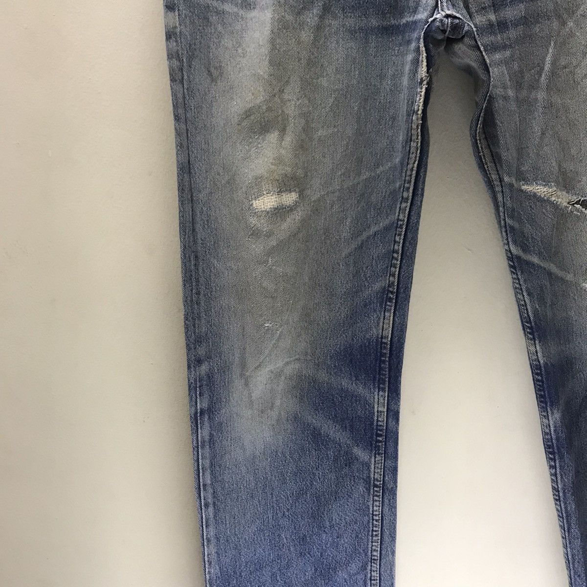 Levi's Vintage 80s Levis 501 Destroy Distressed Dirty Zigzag Jeans Size US 34 / EU 50 - 6 Thumbnail