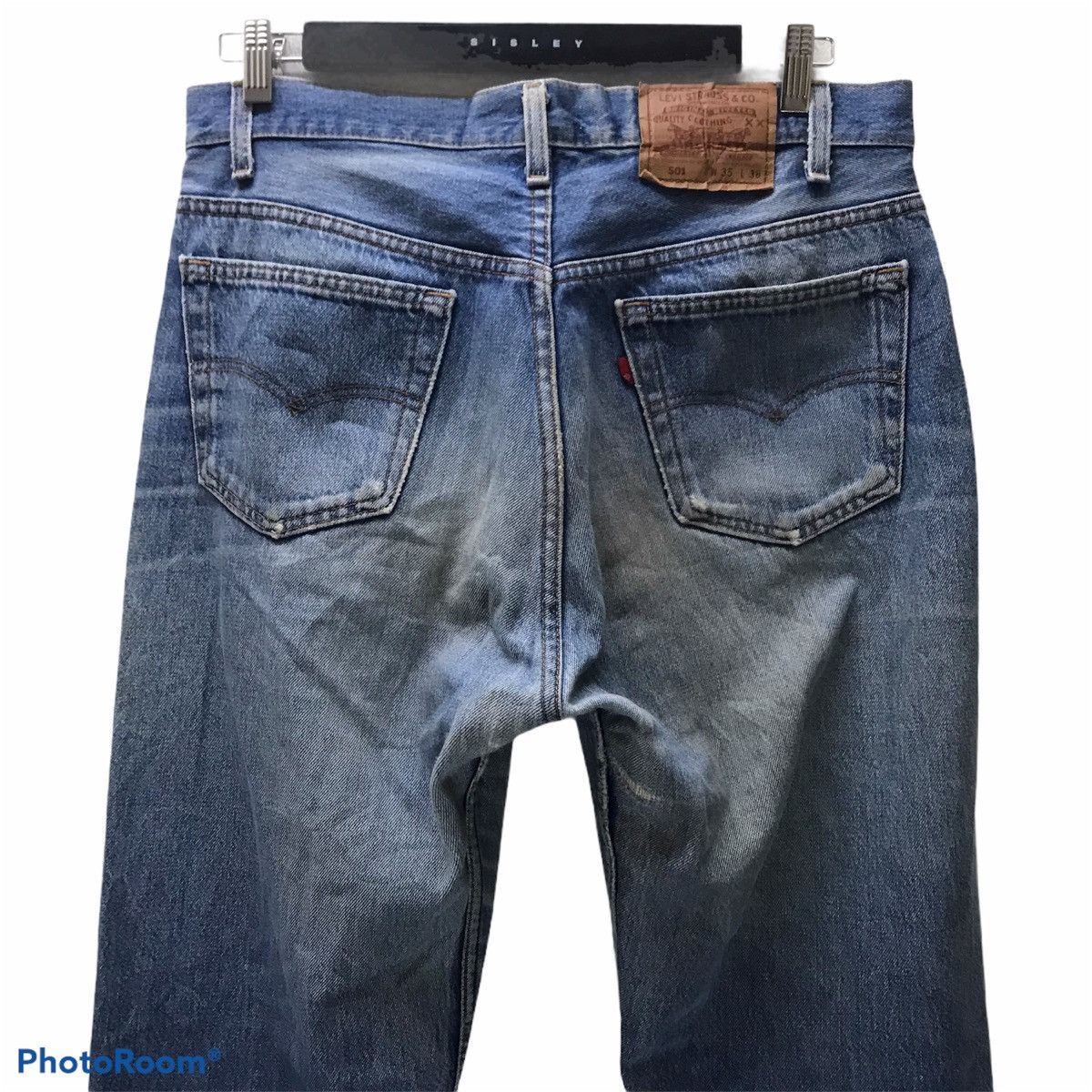Levi's Vintage 80s Levis 501 Destroy Distressed Dirty Zigzag Jeans Size US 34 / EU 50 - 10 Thumbnail