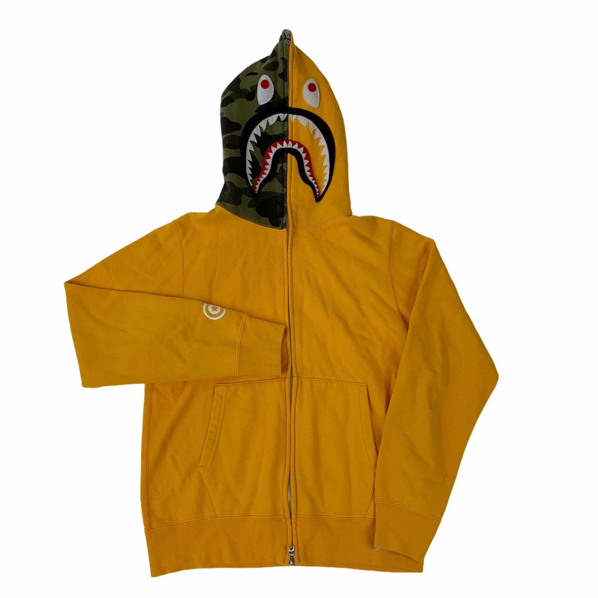 Bape Bape Orange Shark Hoodie Size US S / EU 44-46 / 1 - 2 Thumbnail