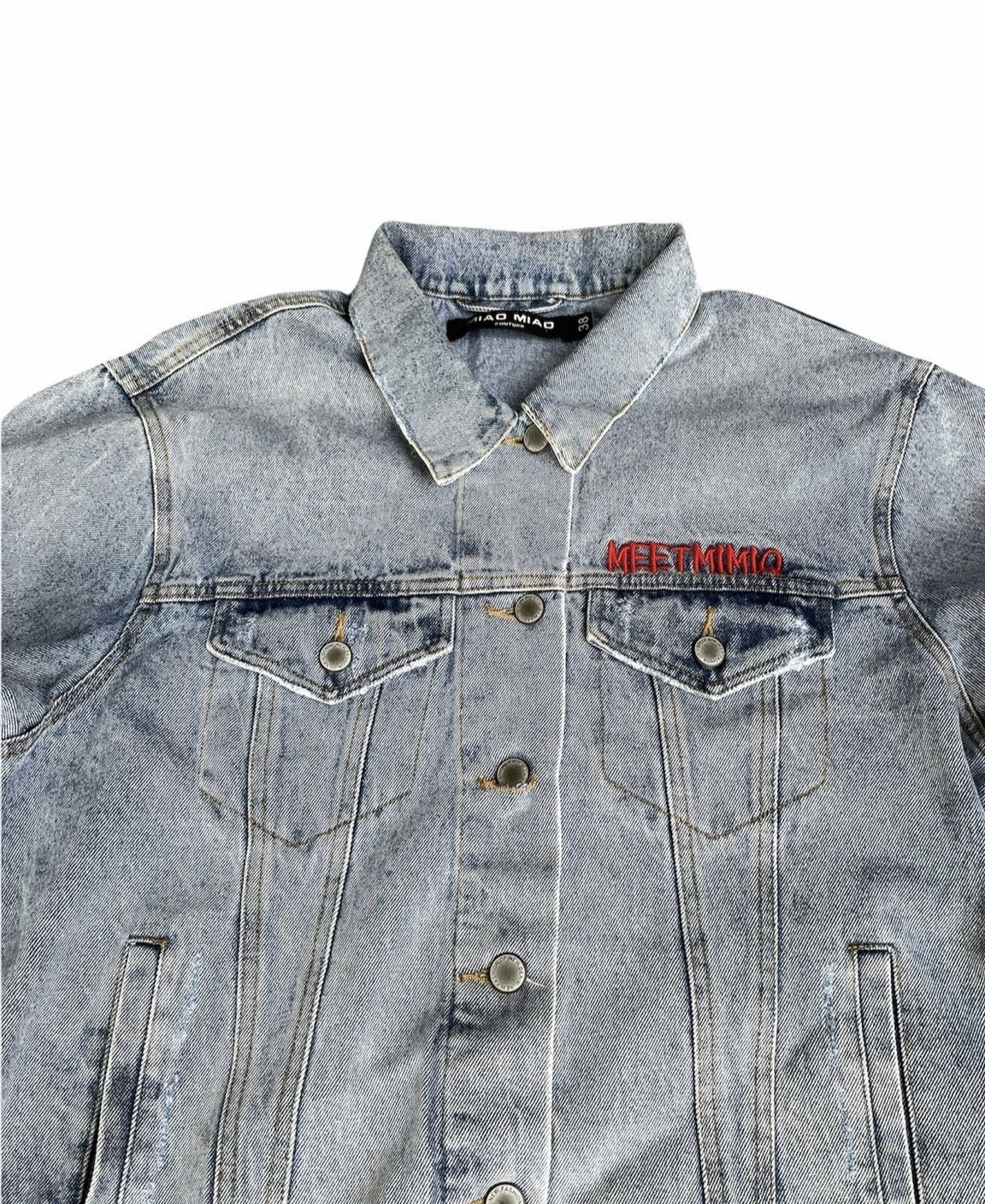 Designer Miao Miao Couture Denim Jacket Size US XL / EU 56 / 4 - 3 Thumbnail
