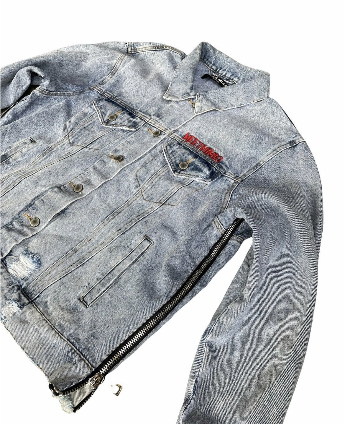 Designer Miao Miao Couture Denim Jacket Size US XL / EU 56 / 4 - 2 Thumbnail