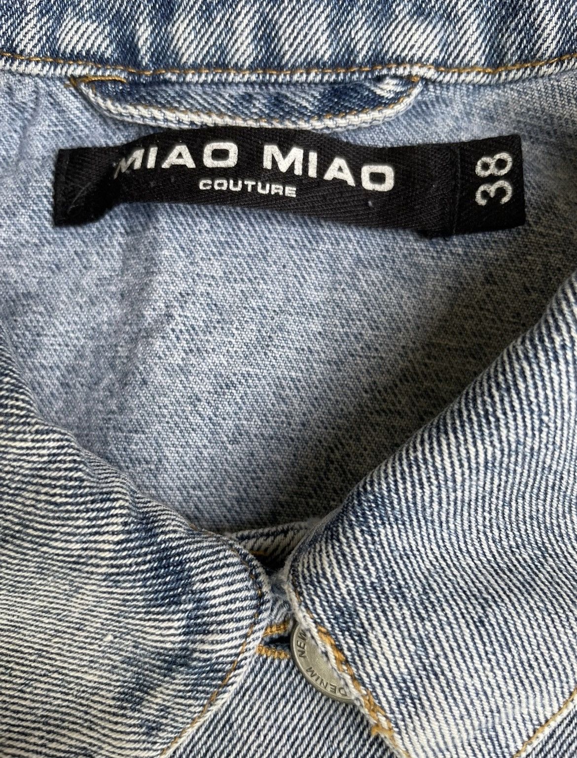 Designer Miao Miao Couture Denim Jacket Size US XL / EU 56 / 4 - 9 Thumbnail