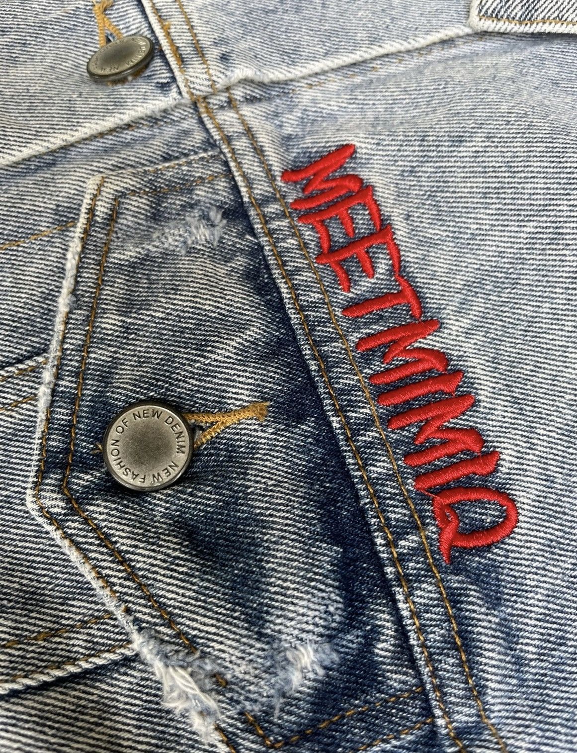 Designer Miao Miao Couture Denim Jacket Size US XL / EU 56 / 4 - 10 Thumbnail