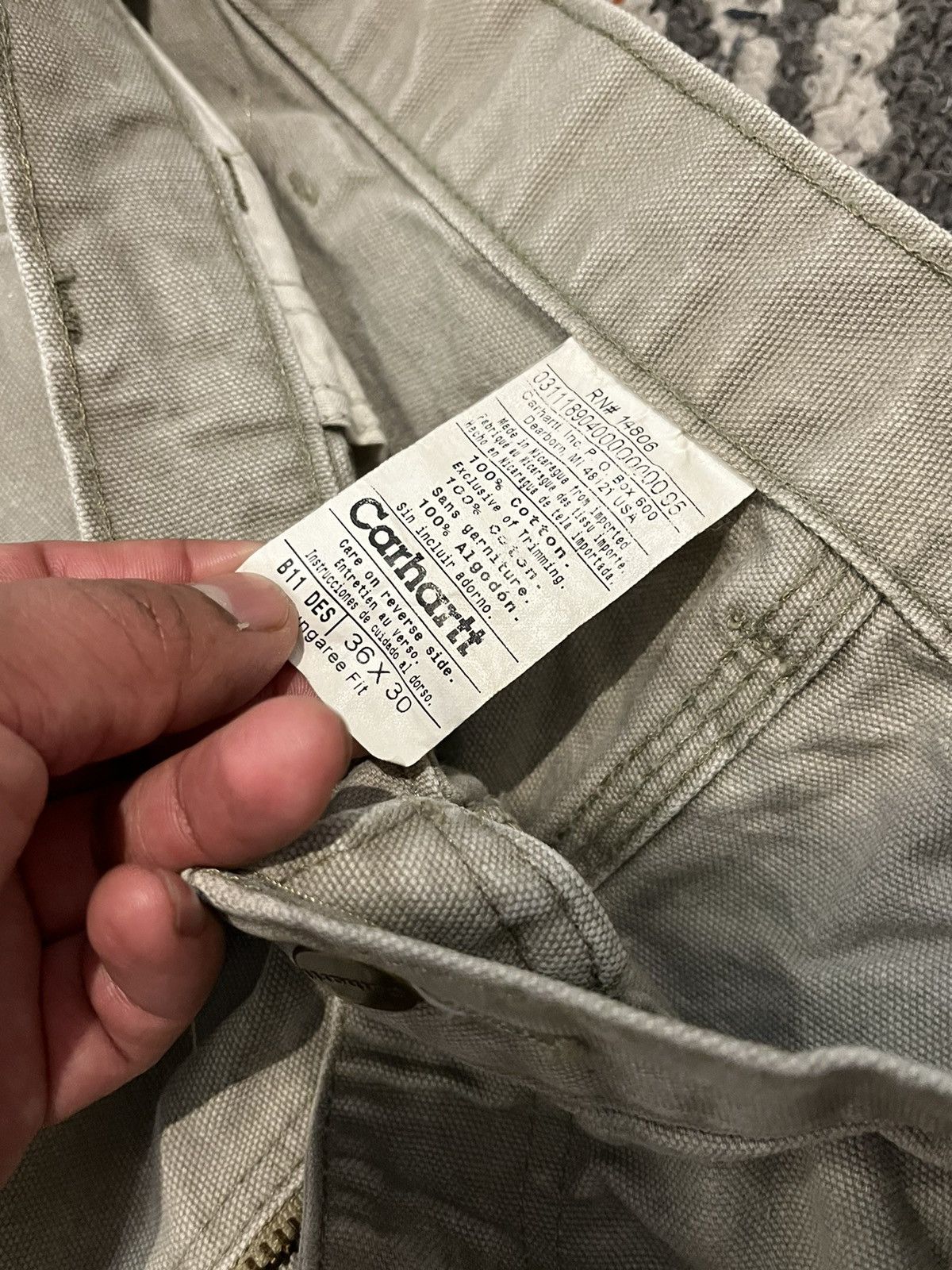 Carhartt × Vintage Vintage Carhartt B11 DES Tan Men's 36x30 Carpenter Pants Size US 36 / EU 52 - 3 Thumbnail