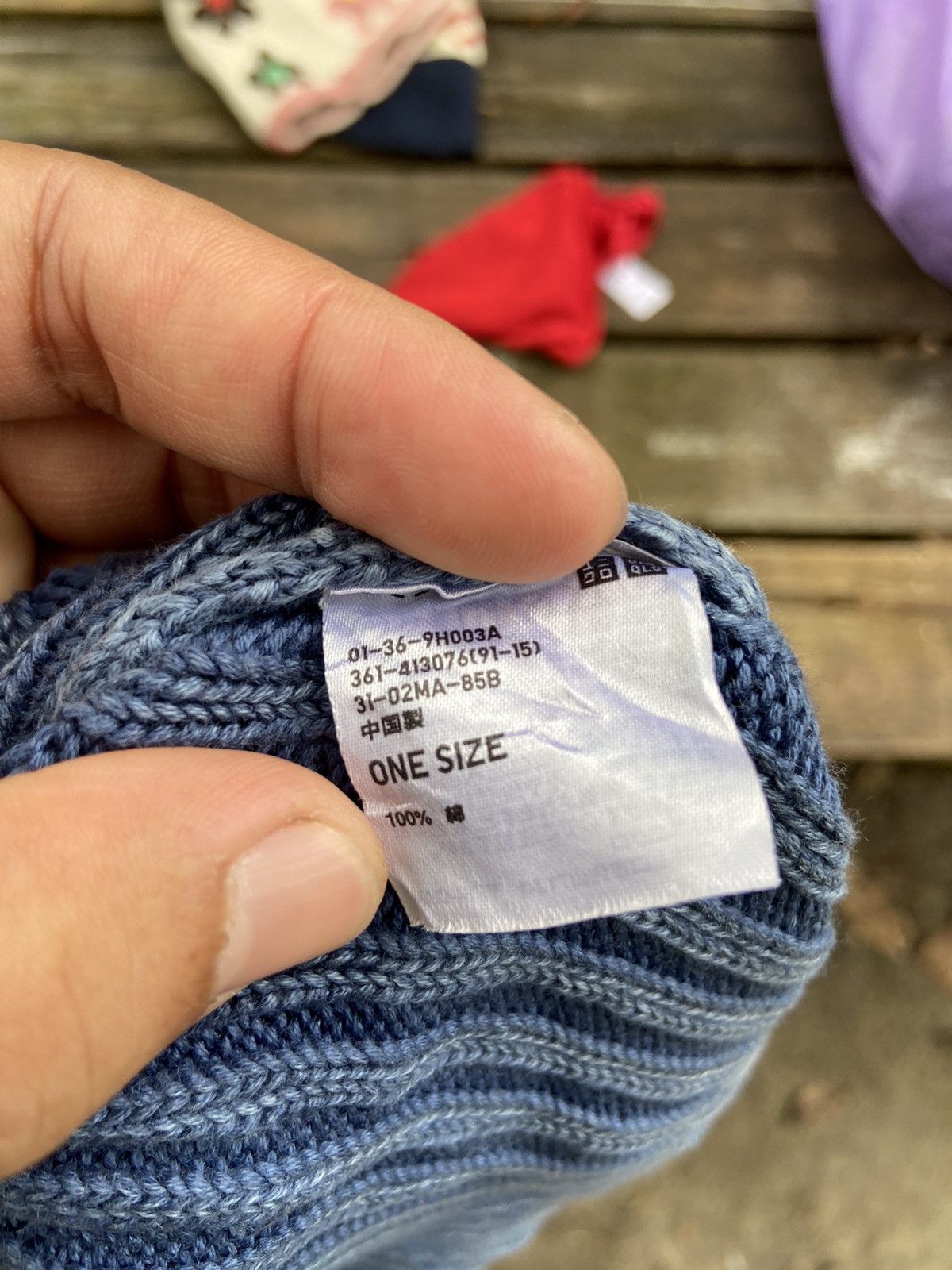 Japanese Brand Indigo Blue Denim Beanie Hat Size ONE SIZE - 6 Thumbnail