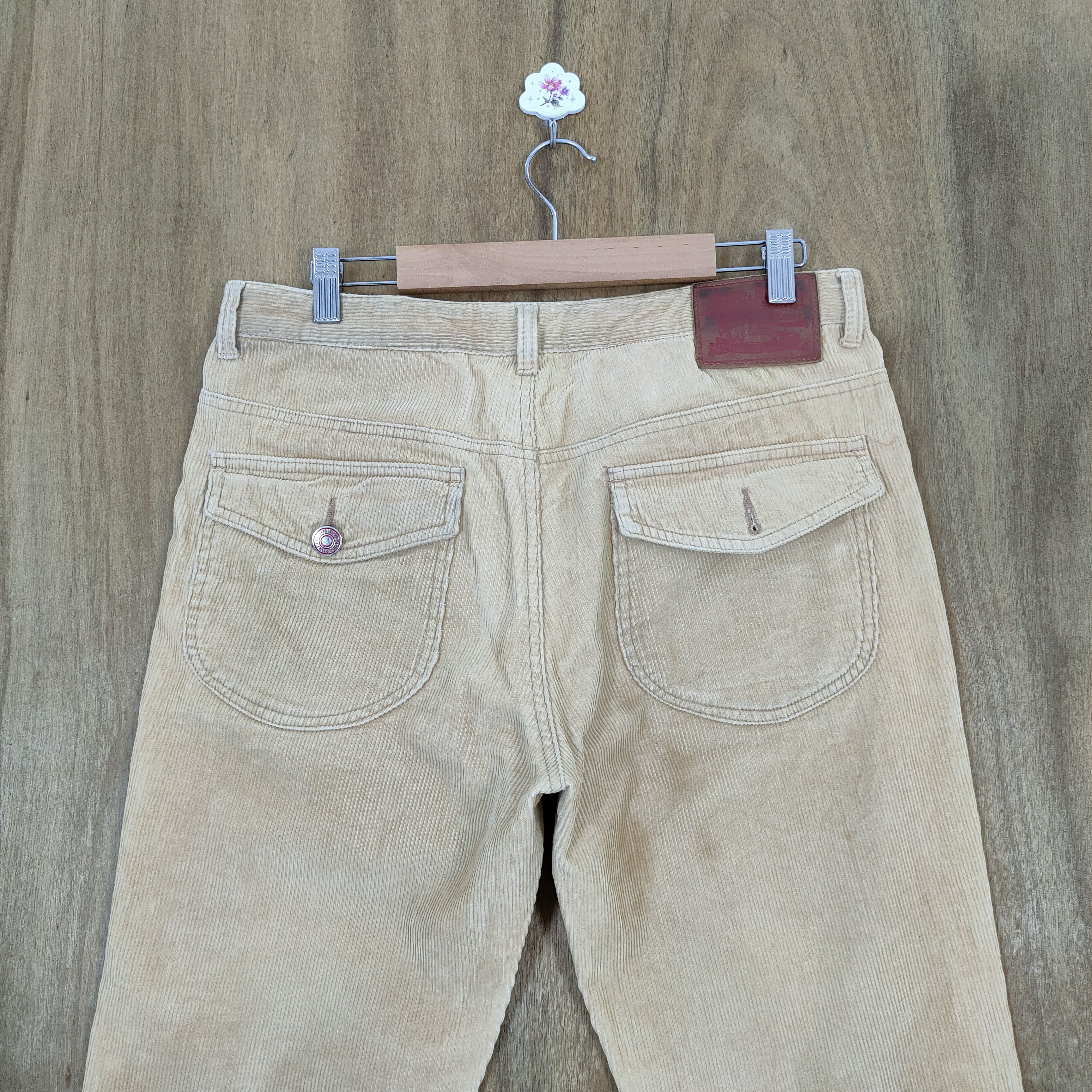 Japanese Brand SOUL FRANKY CORDUROY RUSTY FLARE BUSH PANTS Size US 32 / EU 48 - 12 Thumbnail