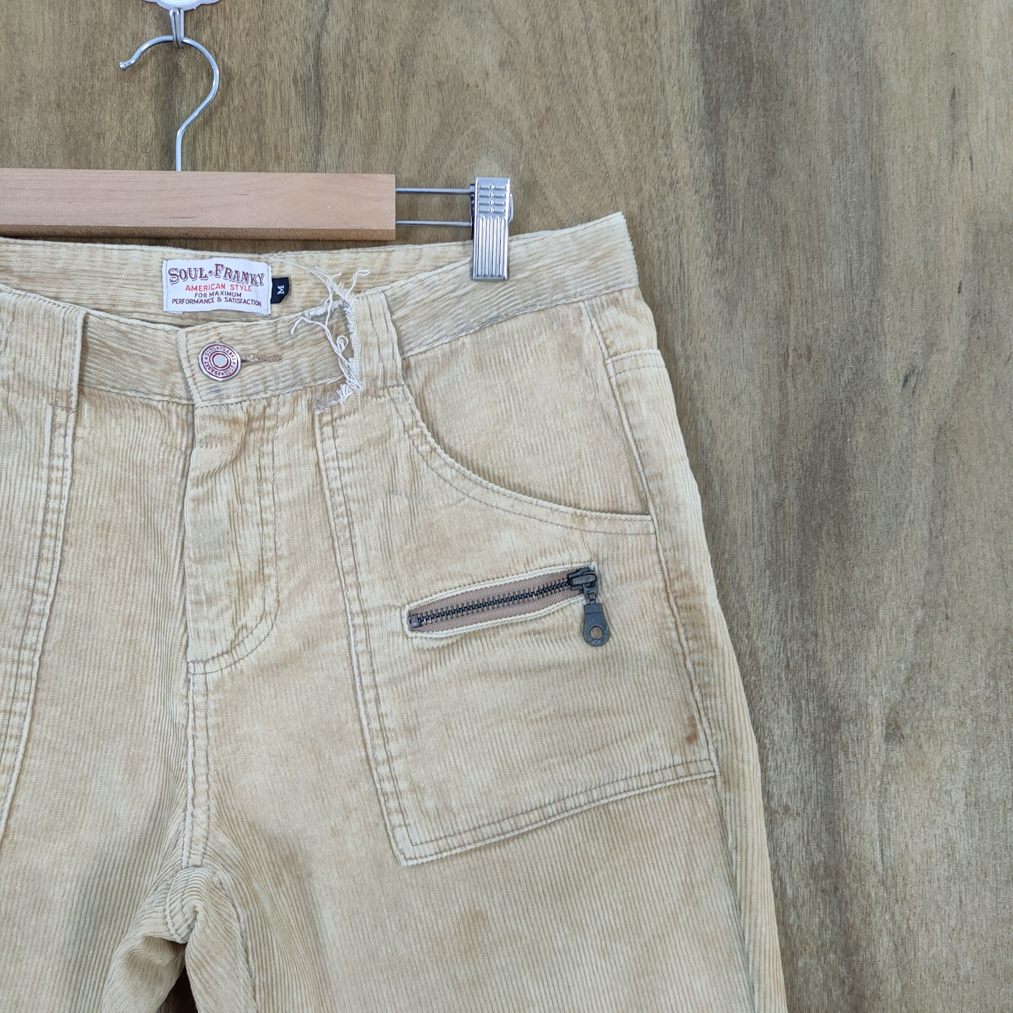 Japanese Brand SOUL FRANKY CORDUROY RUSTY FLARE BUSH PANTS Size US 32 / EU 48 - 8 Thumbnail