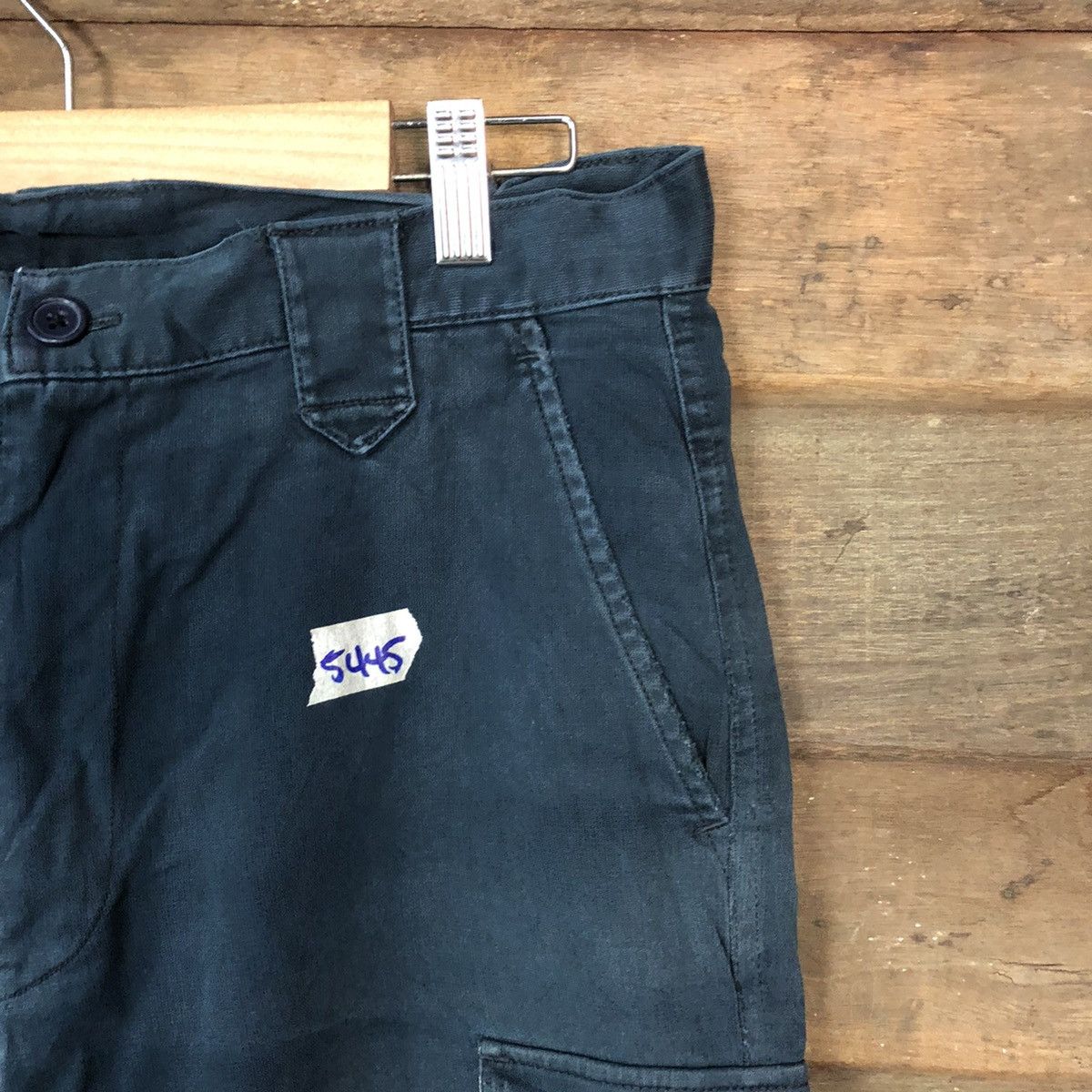 Vintage Japanese Brand faded Dark Blue utility Cargo Pants #5445 Size US 30 / EU 46 - 5 Thumbnail