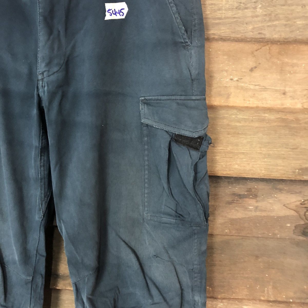 Vintage Japanese Brand faded Dark Blue utility Cargo Pants #5445 Size US 30 / EU 46 - 7 Thumbnail