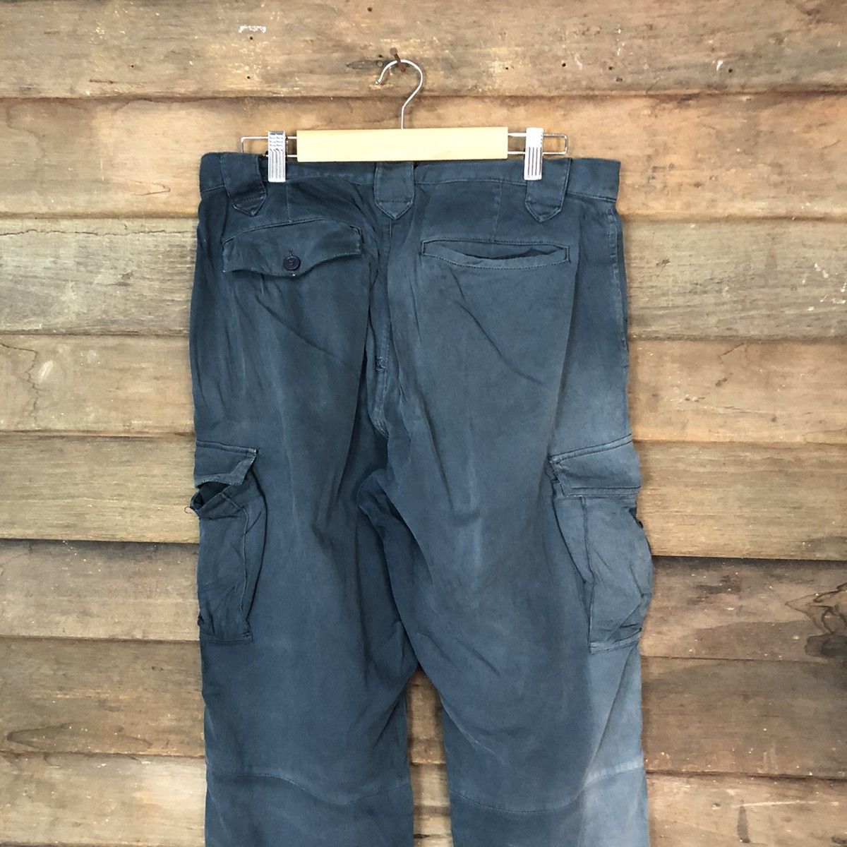 Vintage Japanese Brand faded Dark Blue utility Cargo Pants #5445 Size US 30 / EU 46 - 12 Thumbnail