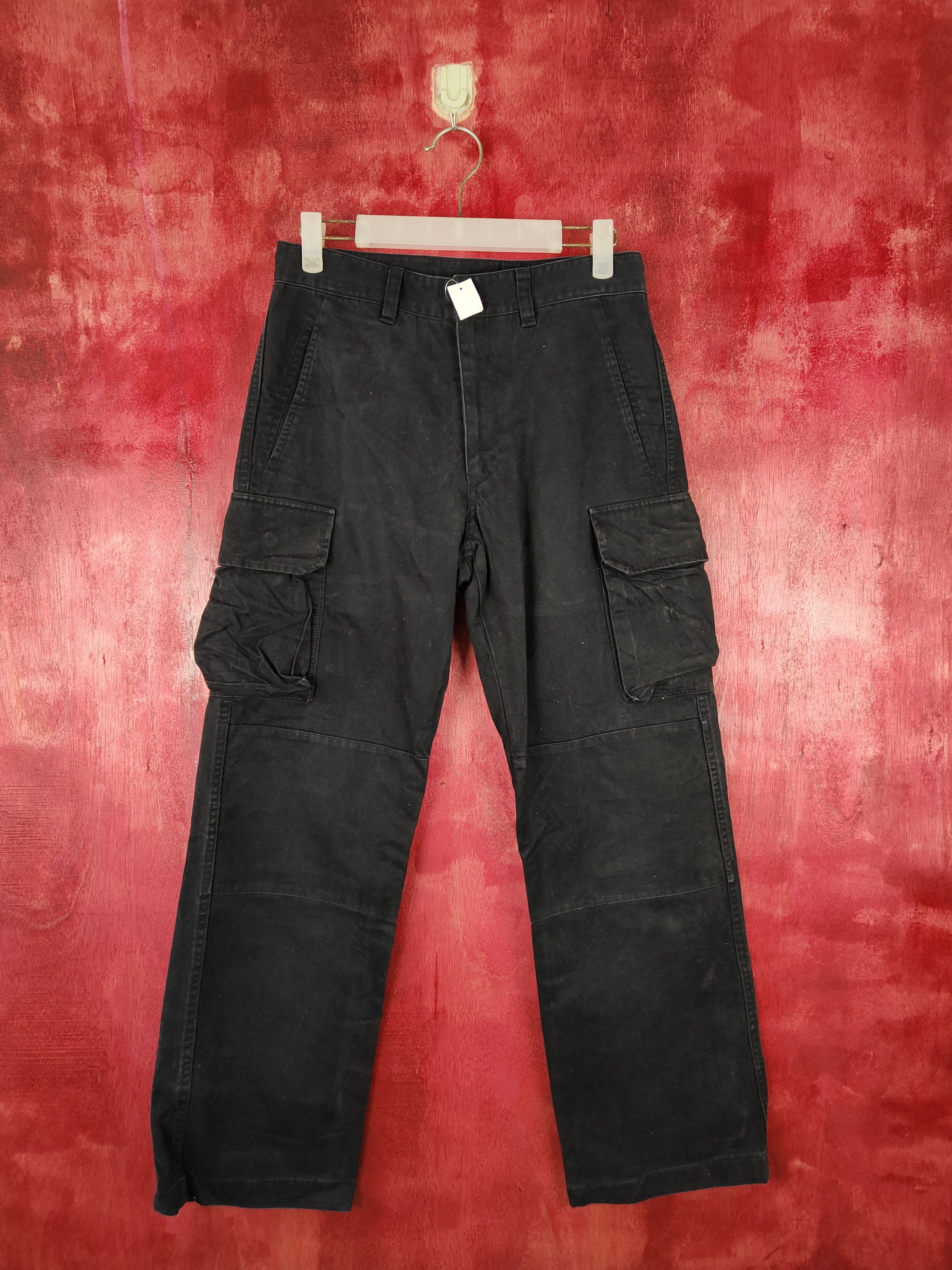 Japanese Brand Japanese Brand Dark Blue streetwear cargo Pants #4486 Size US 29 - 1 Thumbnail