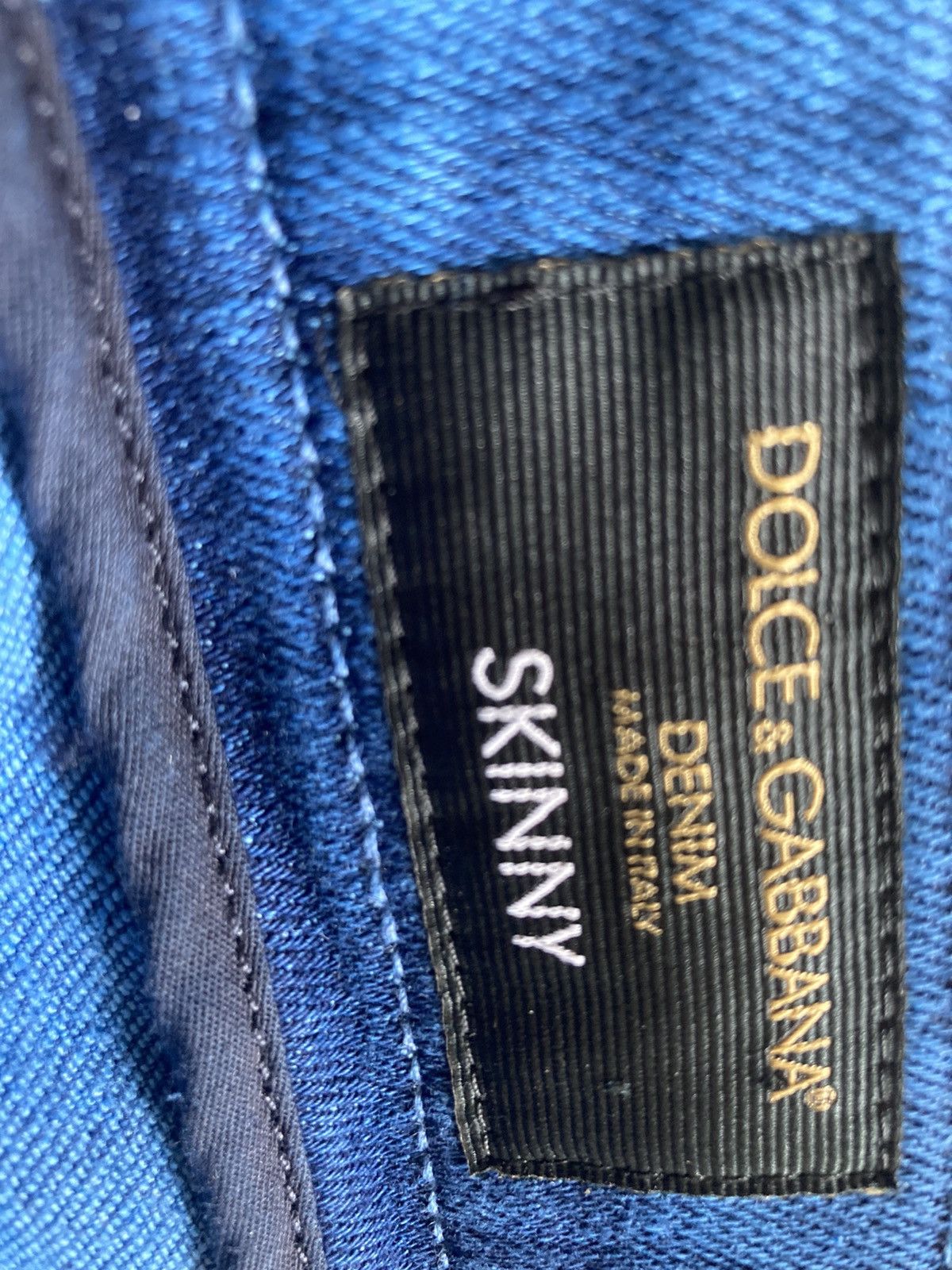 Dolce & Gabbana RUNWAY Over-dyed skinny stretch jeans with crystals Size US 30 / EU 46 - 7 Thumbnail