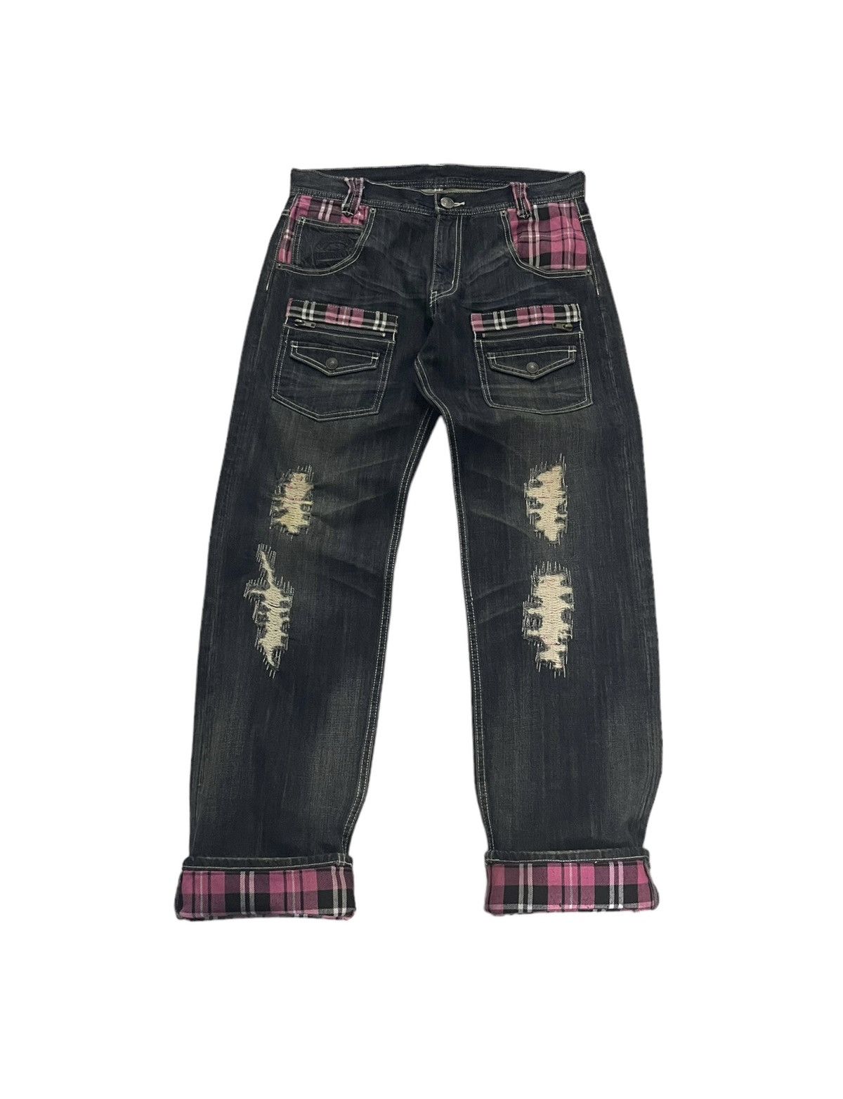 Japanese Brand Vintage Oririn Japan Bush Jeans Distressed Size US 33 - 1 Thumbnail