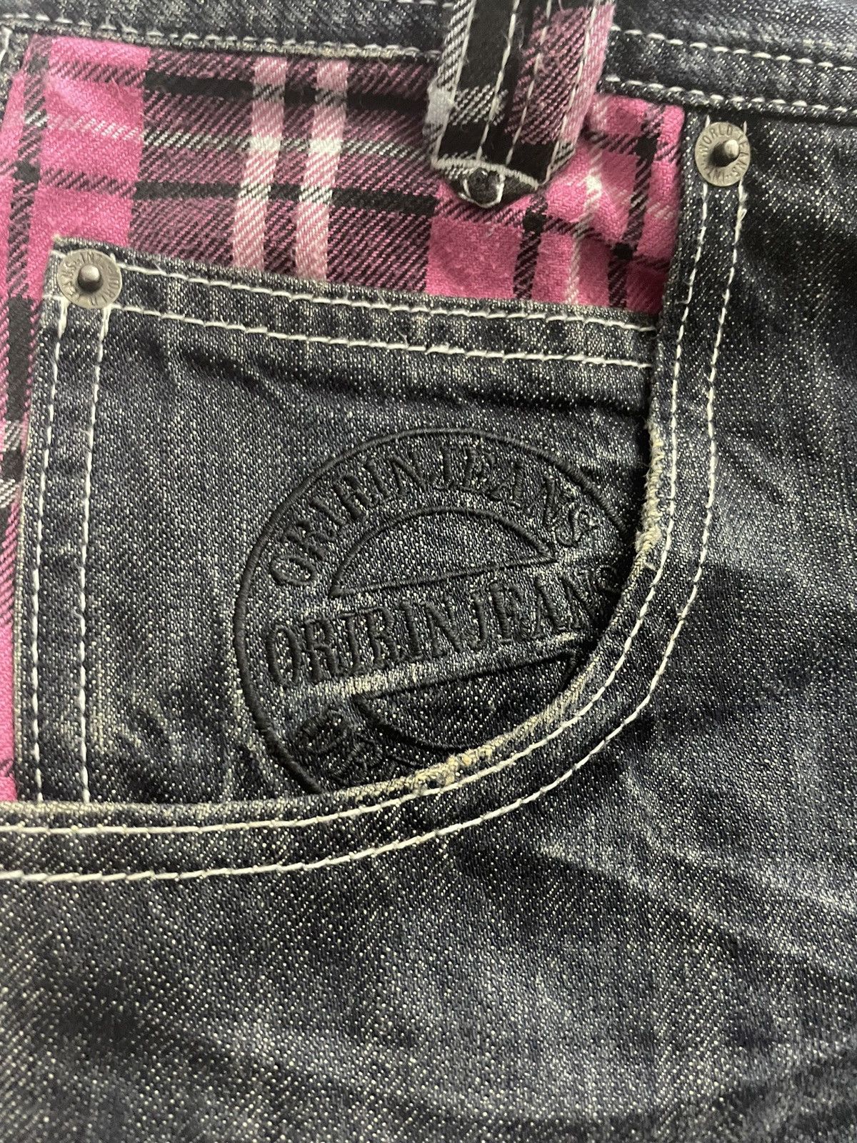 Japanese Brand Vintage Oririn Japan Bush Jeans Distressed Size US 33 - 8 Thumbnail