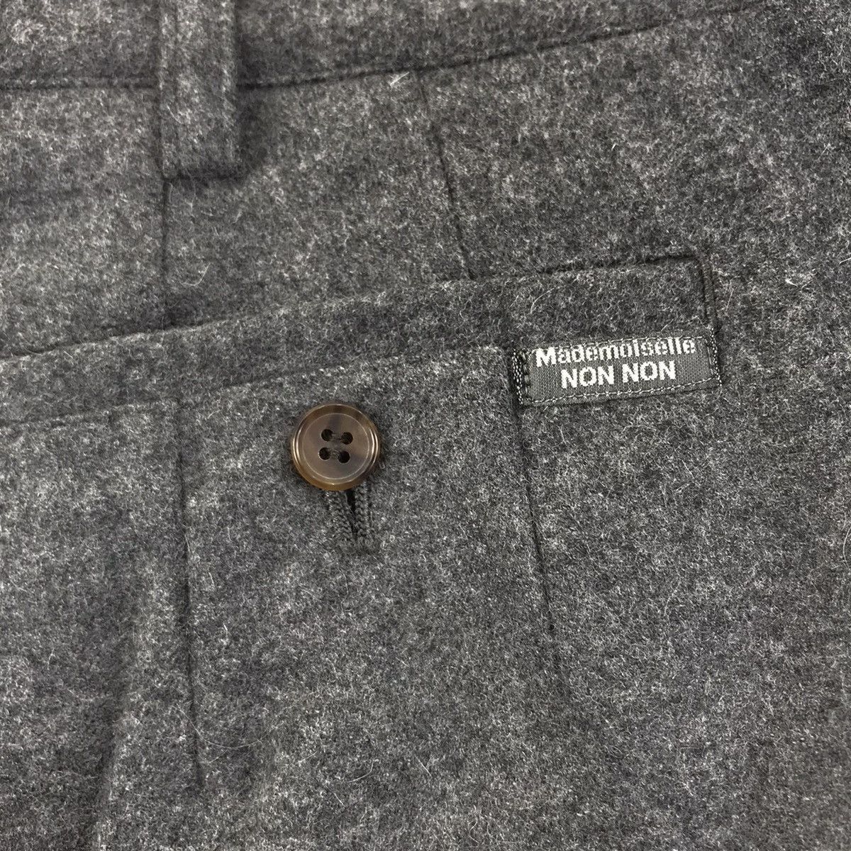Mademoiselle Non Non MADEMOISELLE NON NON Grey Baggy Wool Trousers Pant Size US 26 / EU 42 - 8 Thumbnail