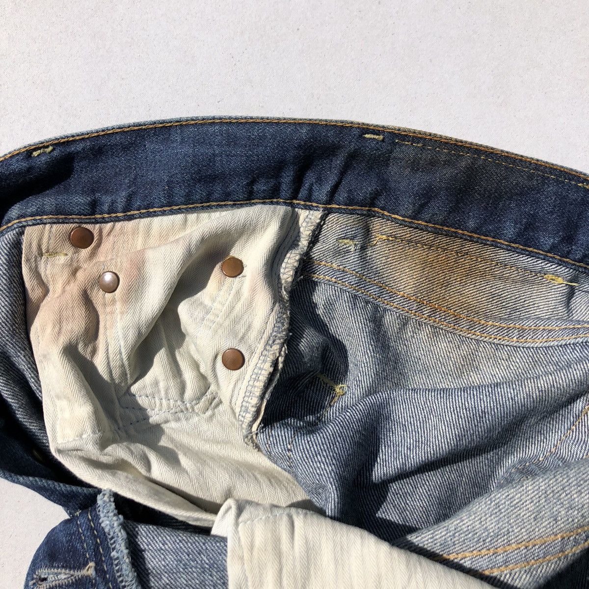 Vintage 🔥Accept Binding🔥 Vintage Stunning Lure Selvedge Denim Pants Size US 29 - 23 Thumbnail
