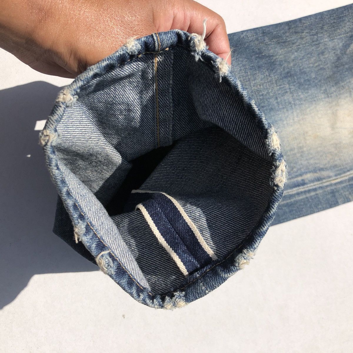 Vintage 🔥Accept Binding🔥 Vintage Stunning Lure Selvedge Denim Pants Size US 29 - 25 Thumbnail