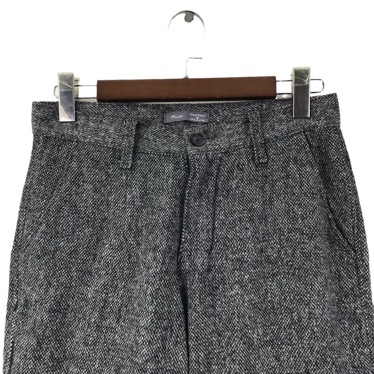 Vintage TWIST Cotton Denim Straight Cut Wool Grey TrousersCasualPant Size US 29 - 2 Thumbnail