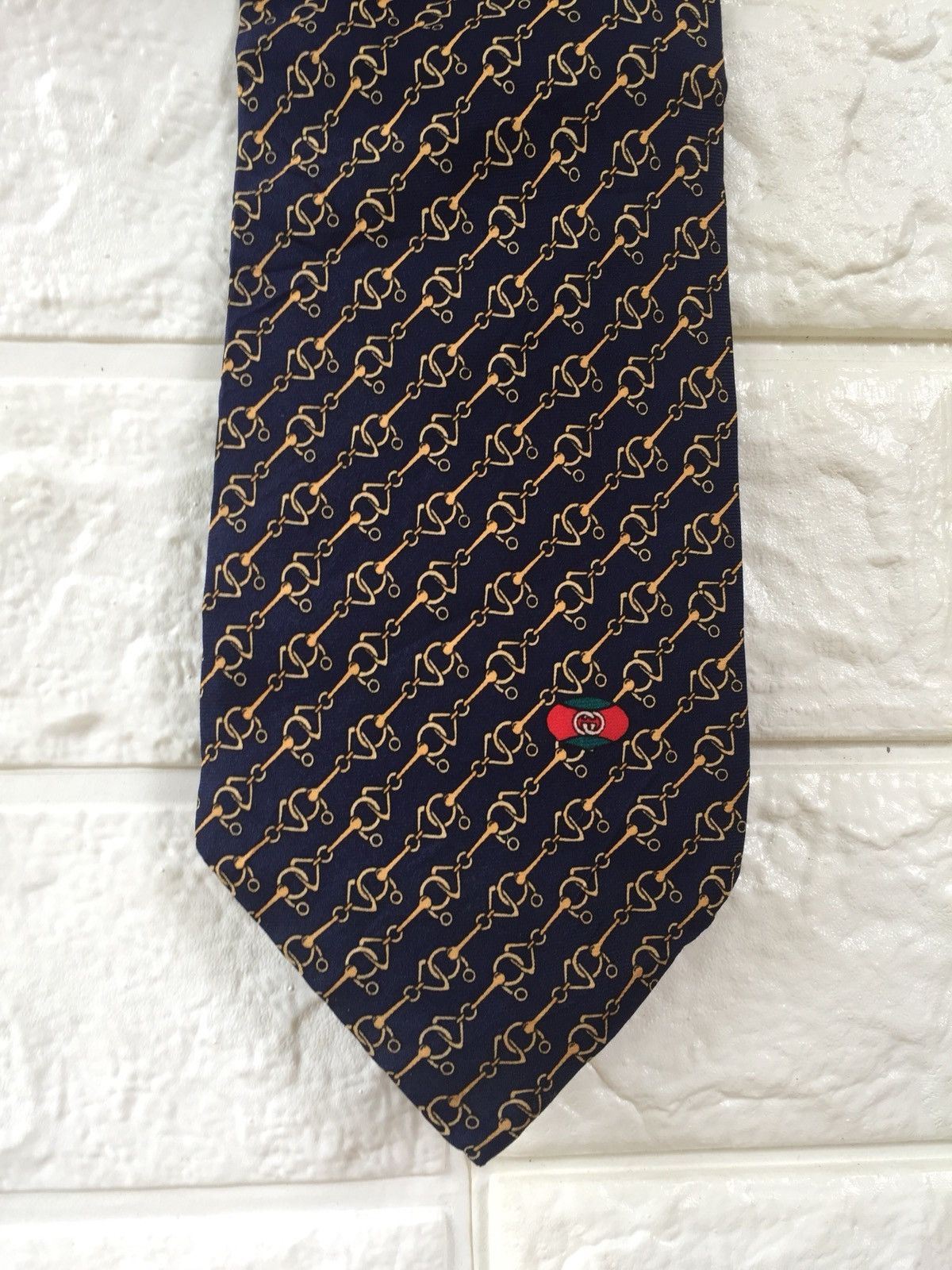Designer × Gucci Gucci Monogram Tie Size ONE SIZE - 3 Thumbnail