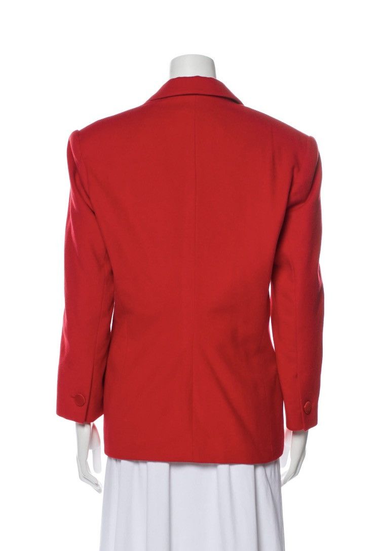 Escada ESCADA red silk satin lapel blazer Size XS / US 0-2 / IT 36-38 - 3 Thumbnail