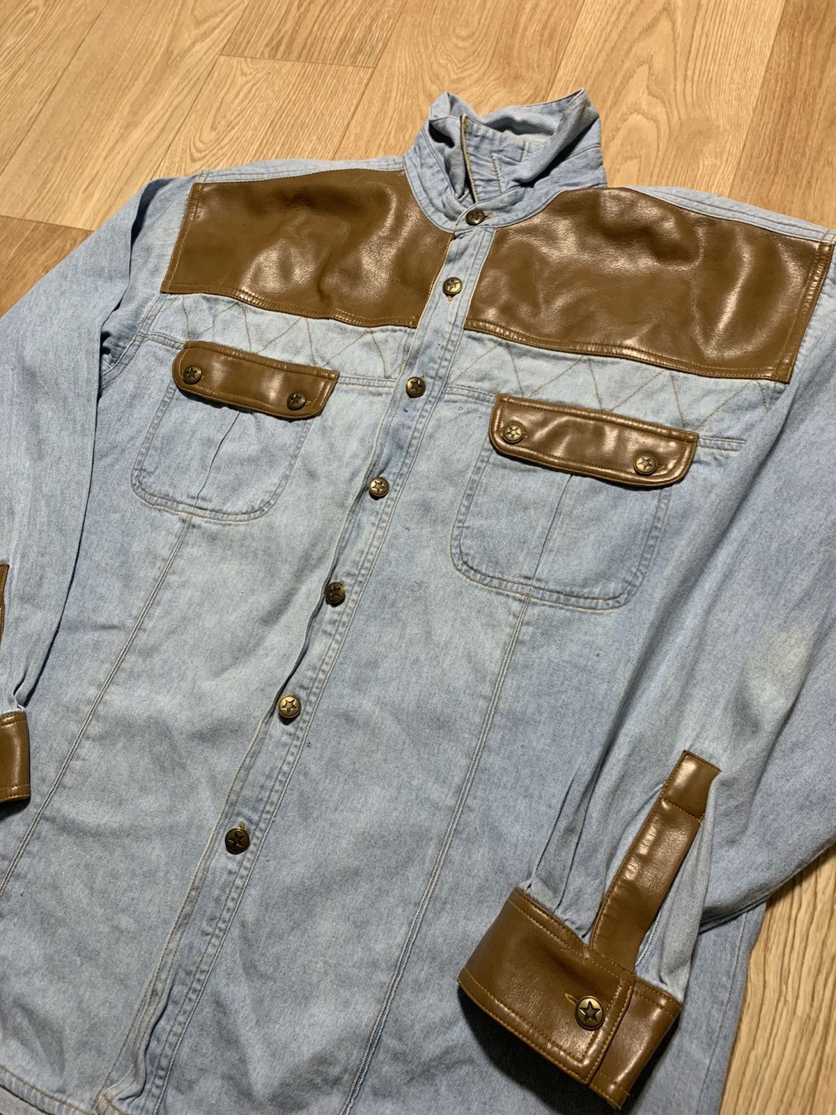 Hard Rock Cafe Vintage Hard Rock Cafe Leather Shirt Size US XL / EU 56 / 4 - 3 Thumbnail
