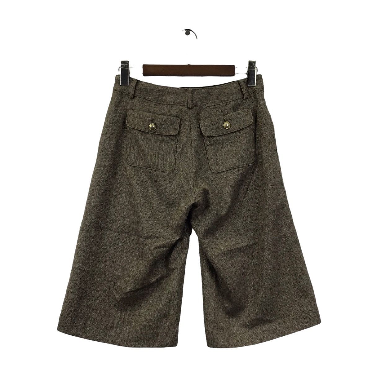 Japanese Brand YANGANY Japanese Brand Brown Wool Three Quarter Trousers Size US 27 - 7 Thumbnail