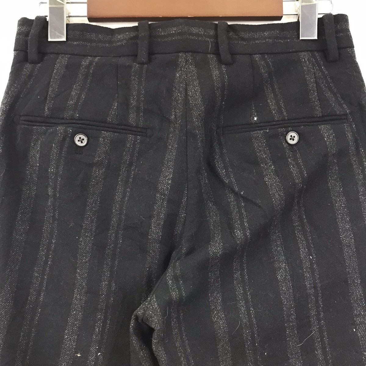 Global Work GLOBAL WORK Straight Cut Wool Stripes Trousers Casual Pant Size US 31 - 8 Thumbnail