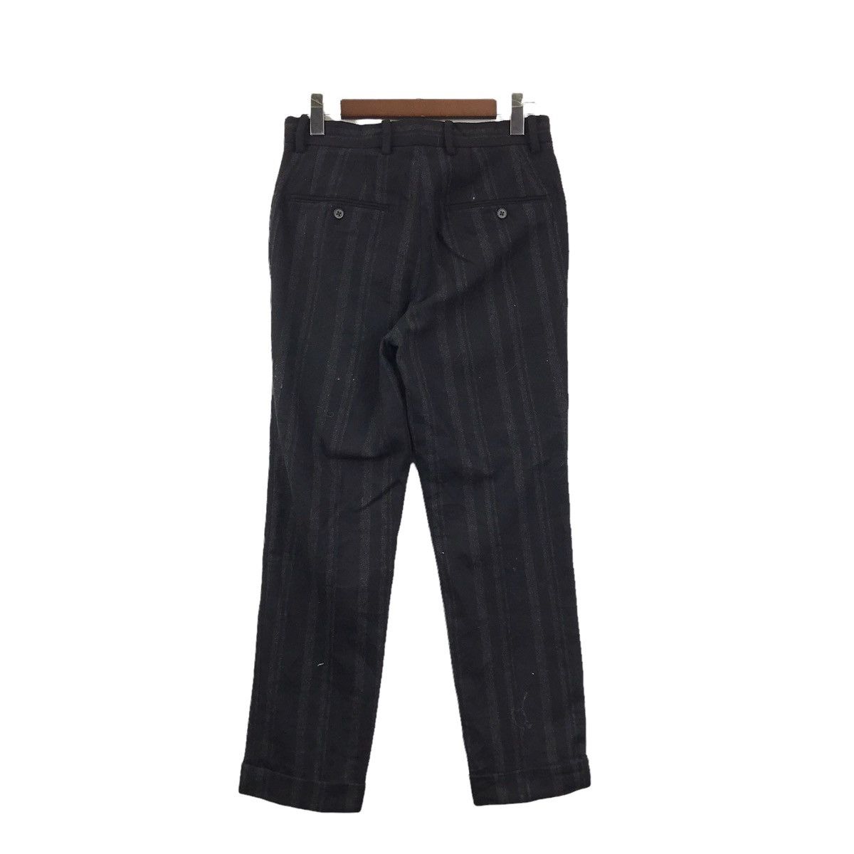 Global Work GLOBAL WORK Straight Cut Wool Stripes Trousers Casual Pant Size US 31 - 7 Thumbnail