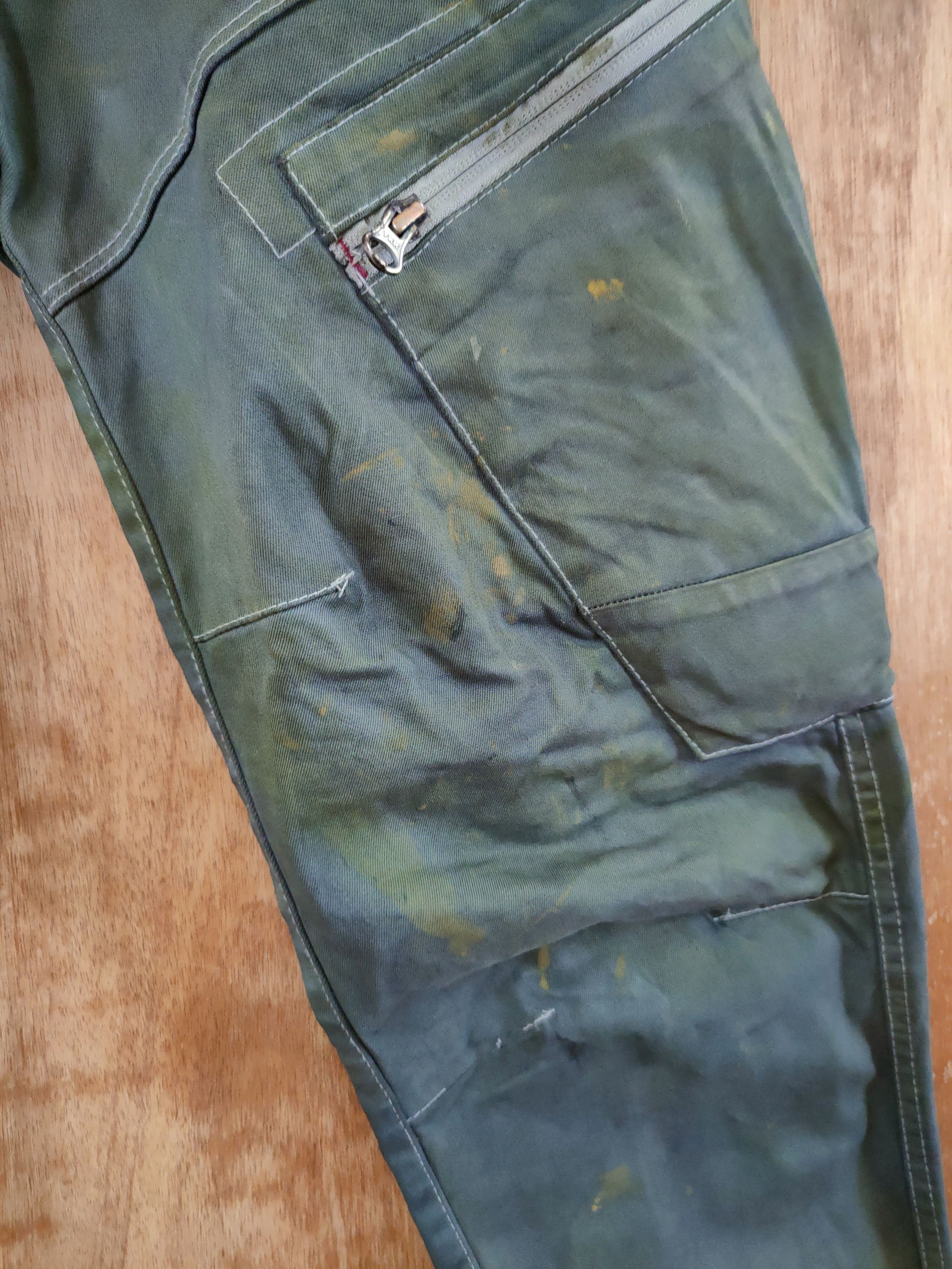 Japanese Brand DL Twist Japan faded paint distressed cargo pants#46-625 Size US 30 / EU 46 - 7 Thumbnail