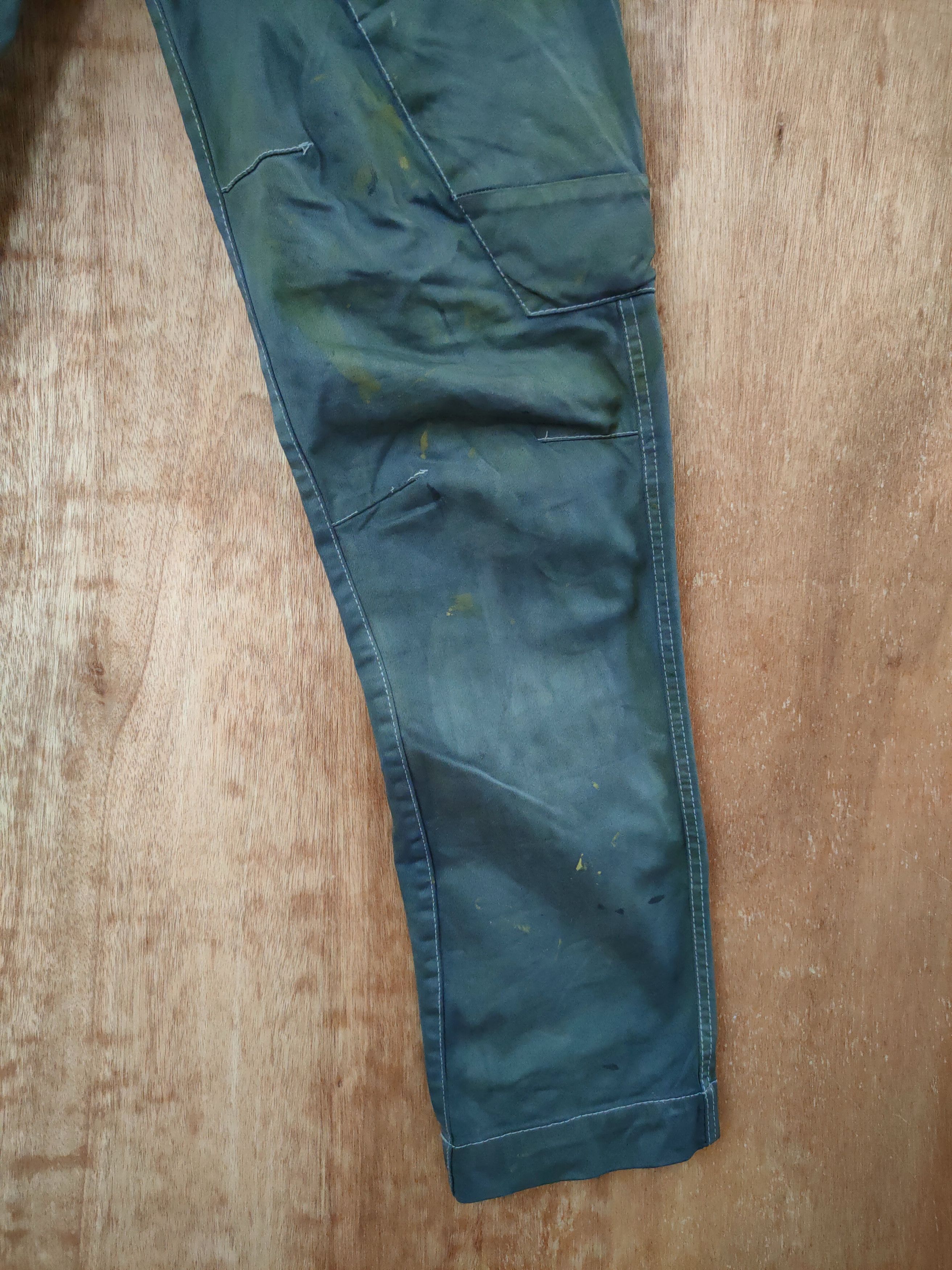 Japanese Brand DL Twist Japan faded paint distressed cargo pants#46-625 Size US 30 / EU 46 - 2 Thumbnail