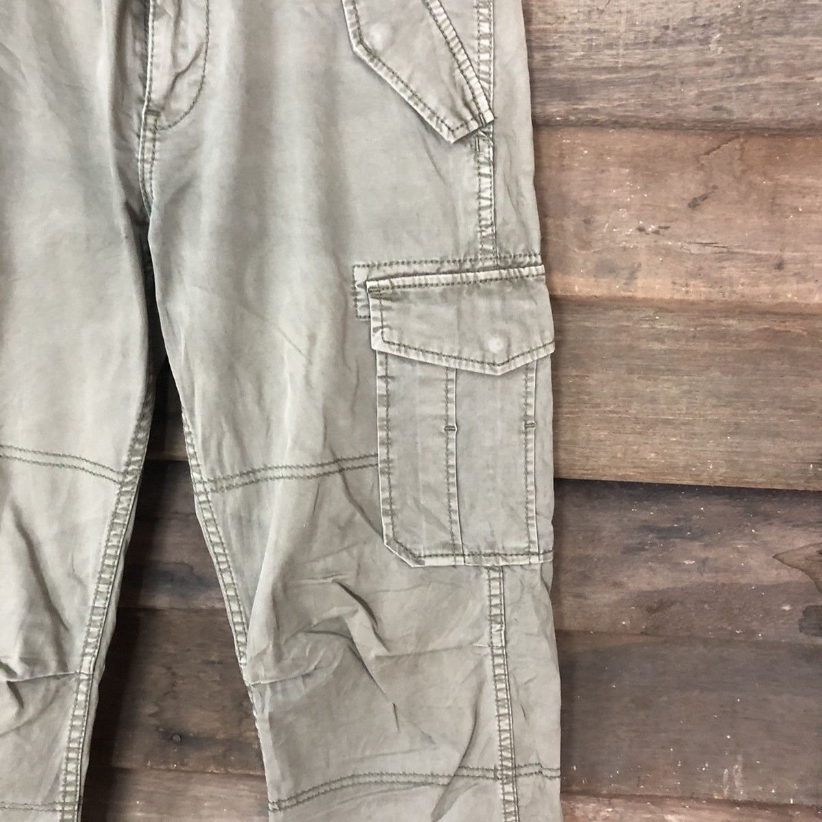 Faded Glory Uniqlo Green faded multipocket tactical Cargo Pants #6885 Size US 26 / EU 42 - 7 Thumbnail