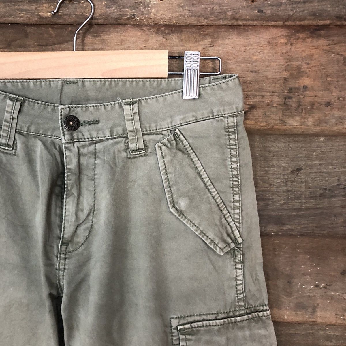 Faded Glory Uniqlo Green faded multipocket tactical Cargo Pants #6885 Size US 26 / EU 42 - 5 Thumbnail